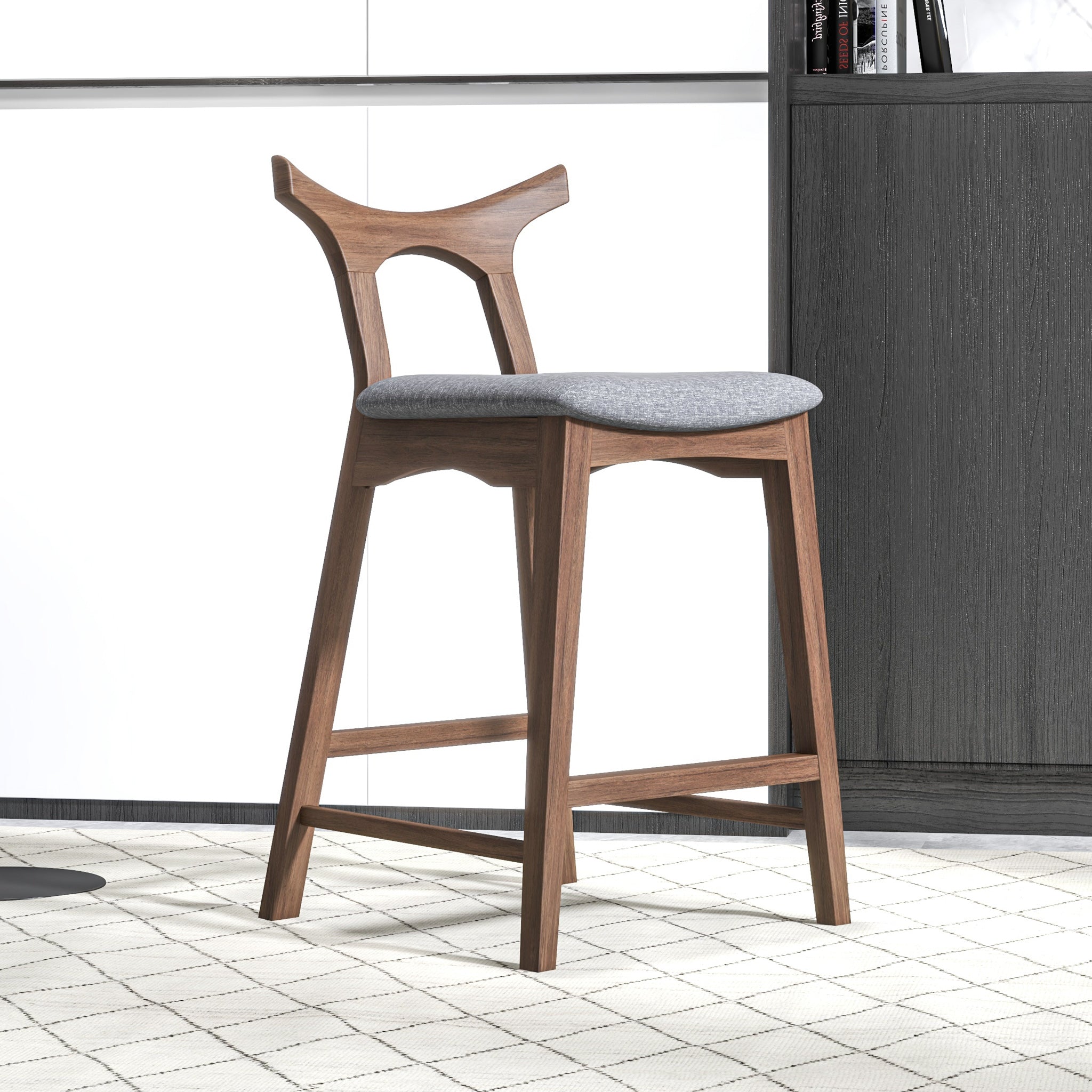 Dora Bar Stool 29" Dark Gray