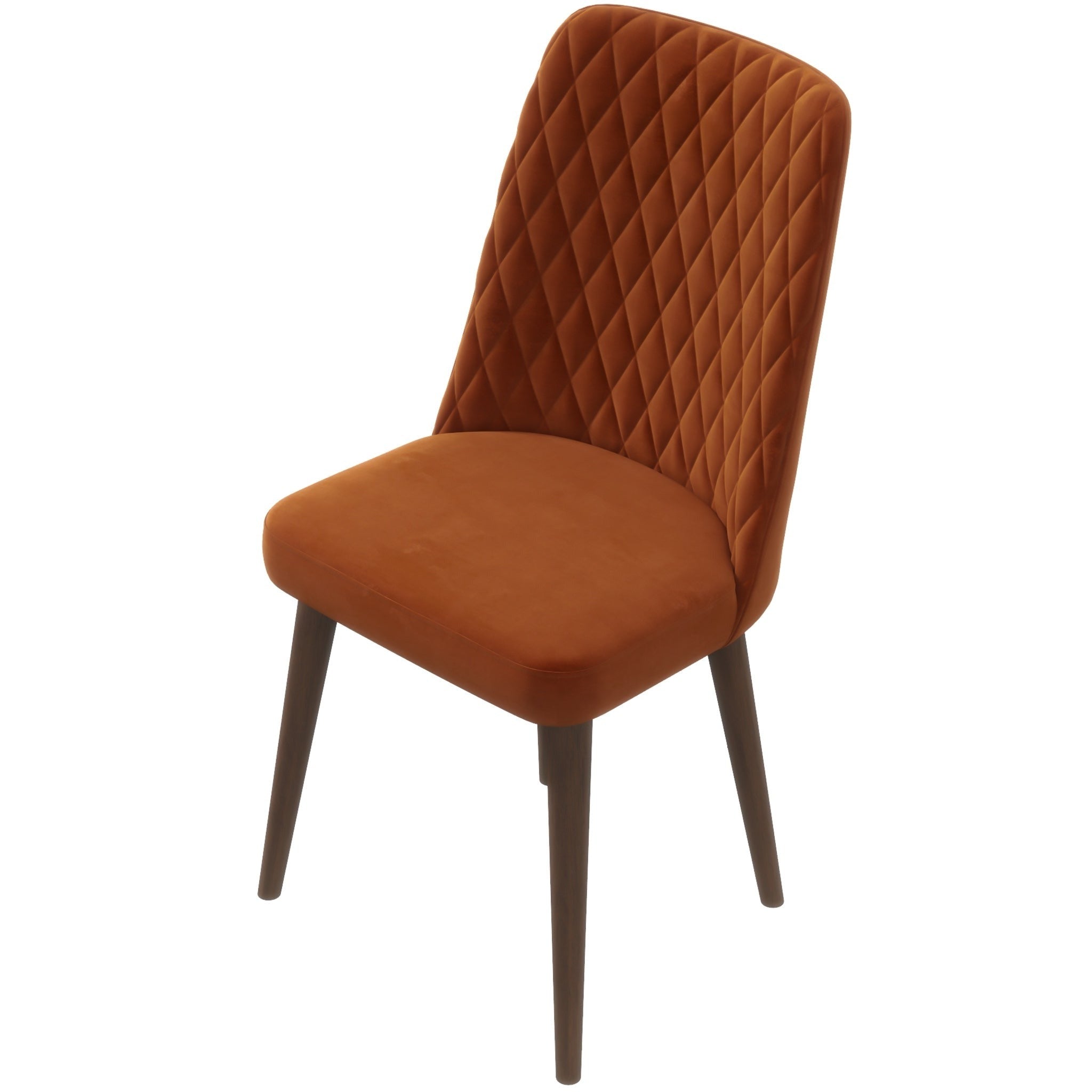 Evette Mid Century Modern Burnt Orange Dining Chair