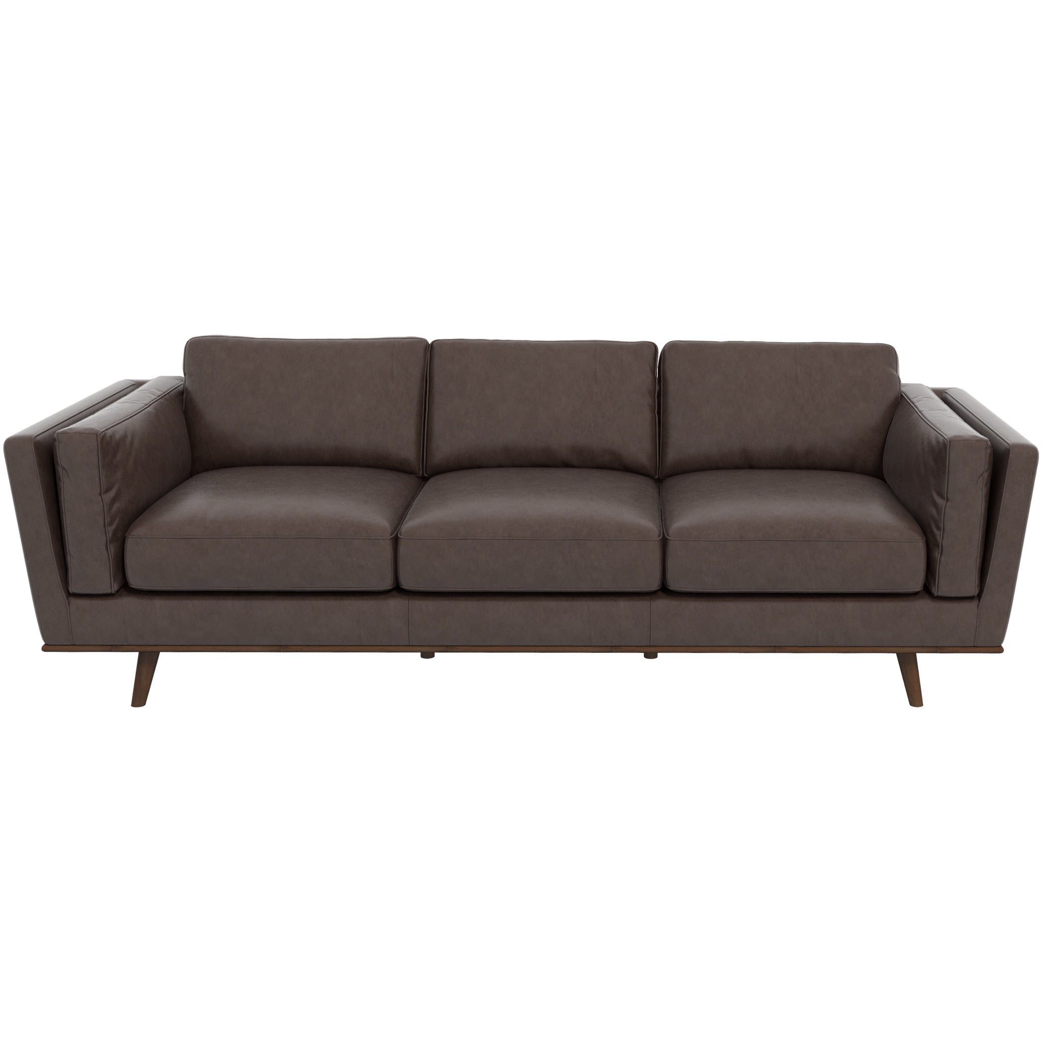 Ferre Leather Sofa Brown