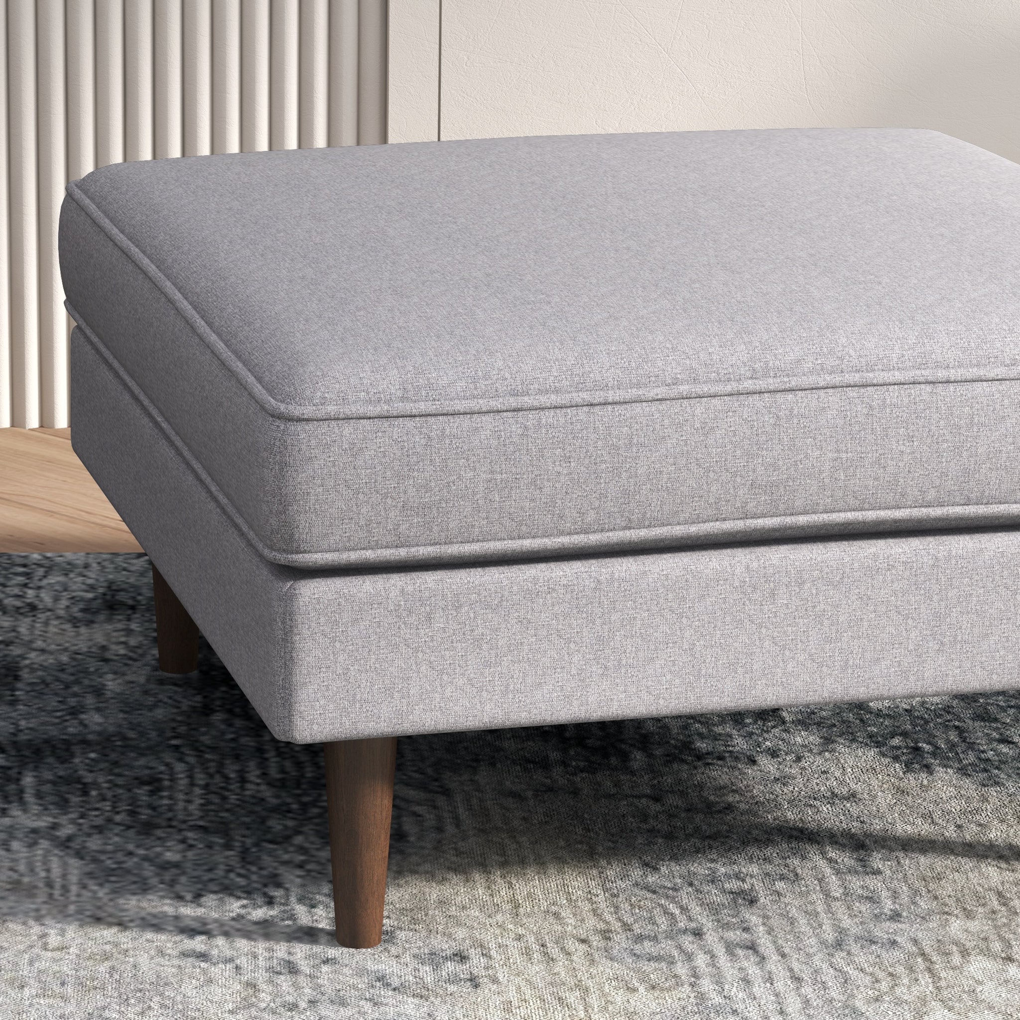 Fordham Ottoman Light Gray Fabric