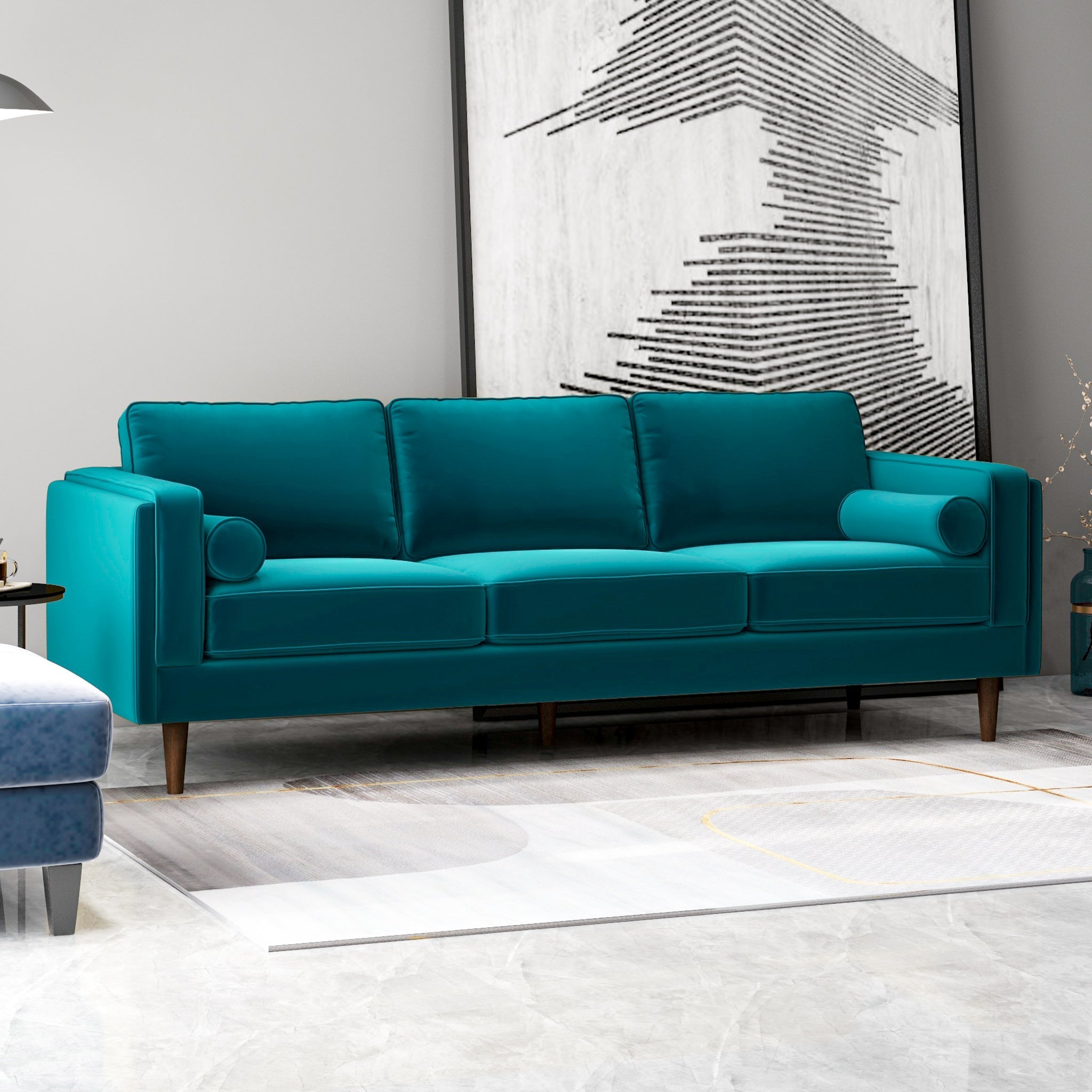 Fordham Sofa Teal Velvet