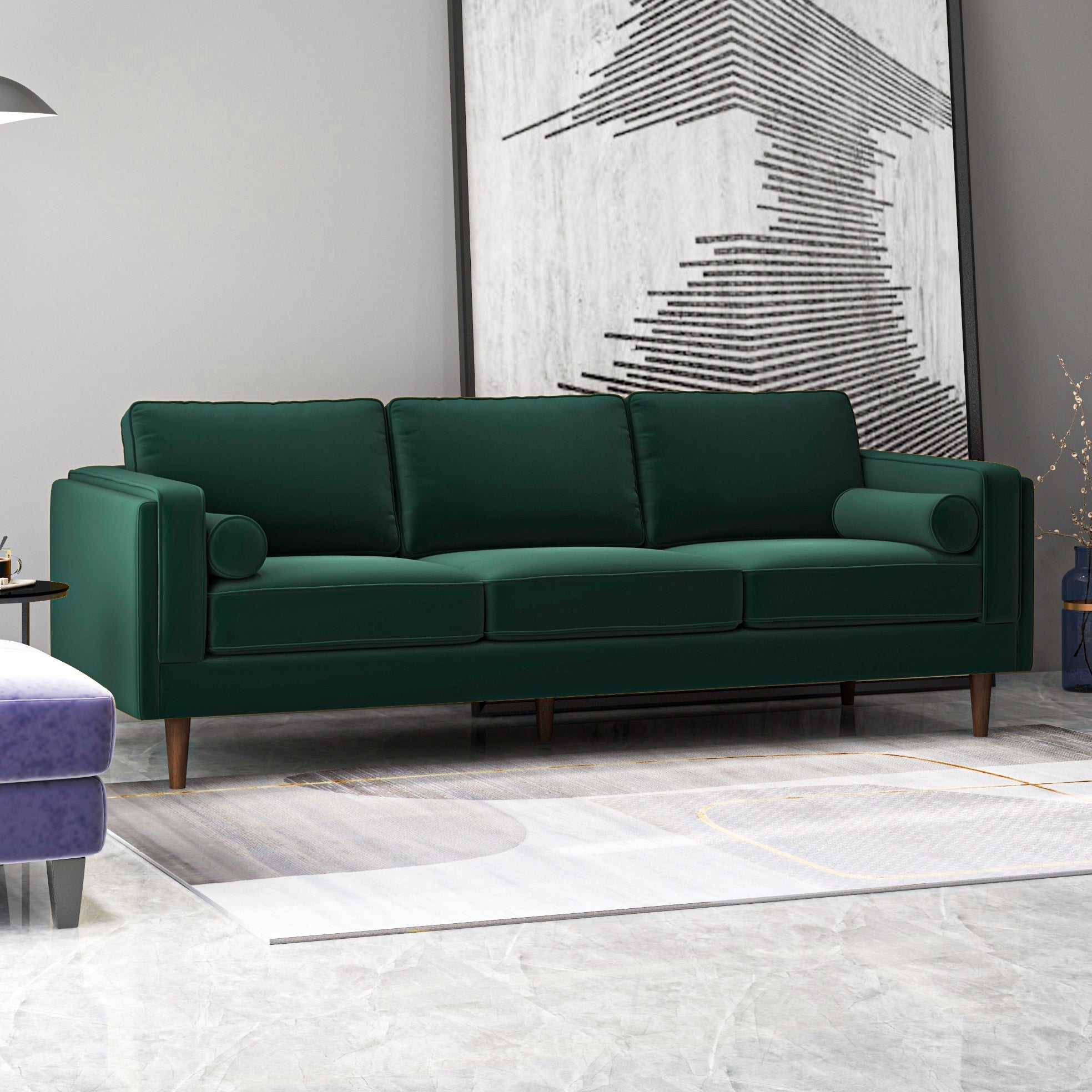 Fordham Sofa Dark Green Velvet