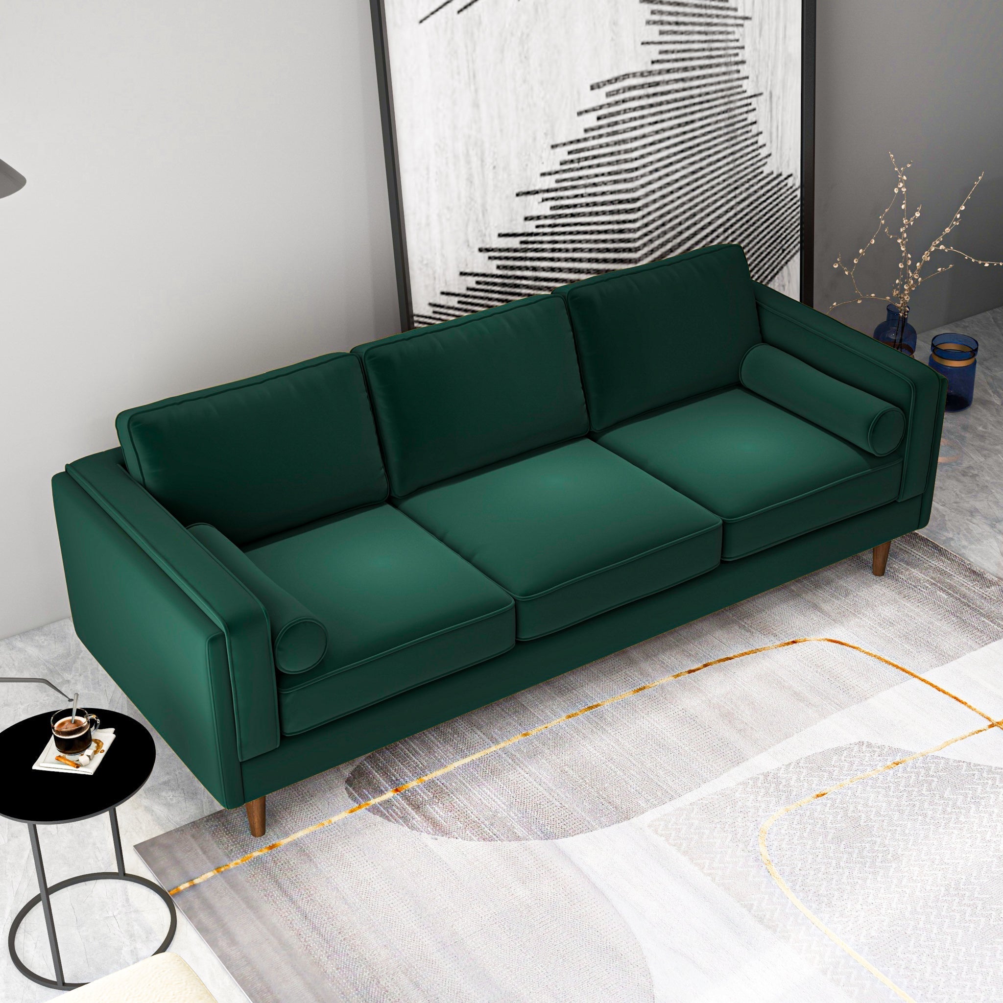 Fordham Sofa Dark Green Velvet