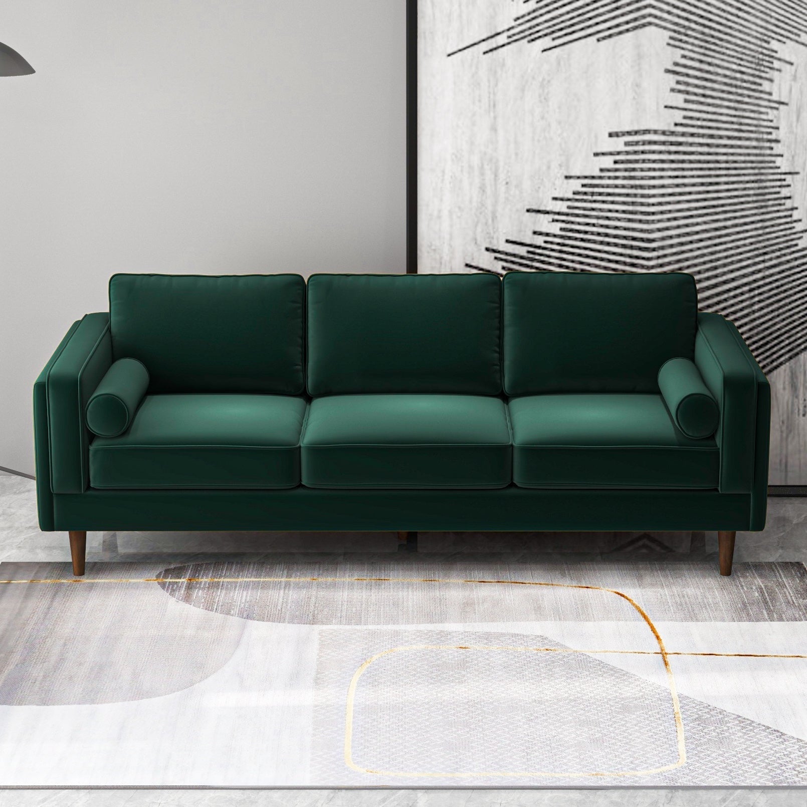 Fordham Sofa Dark Green Velvet