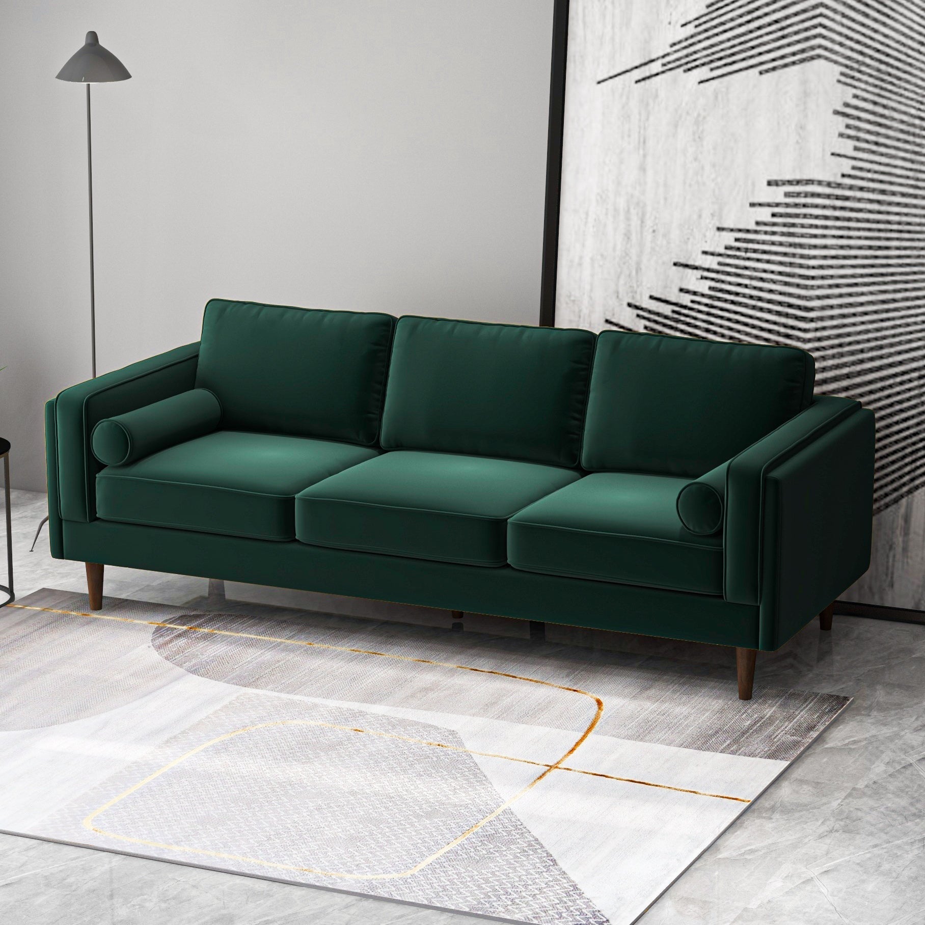 Fordham Sofa Dark Green Velvet