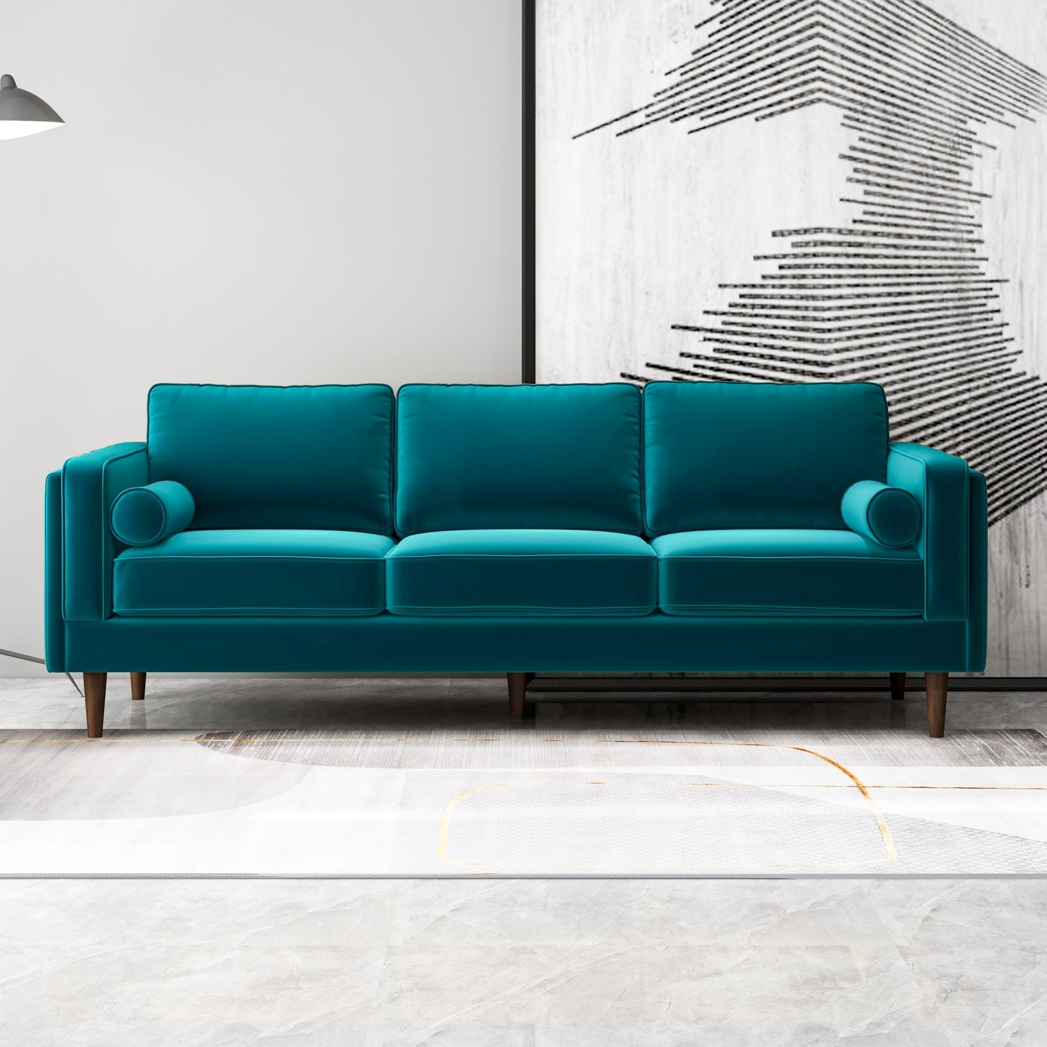 Fordham Sofa Teal Velvet