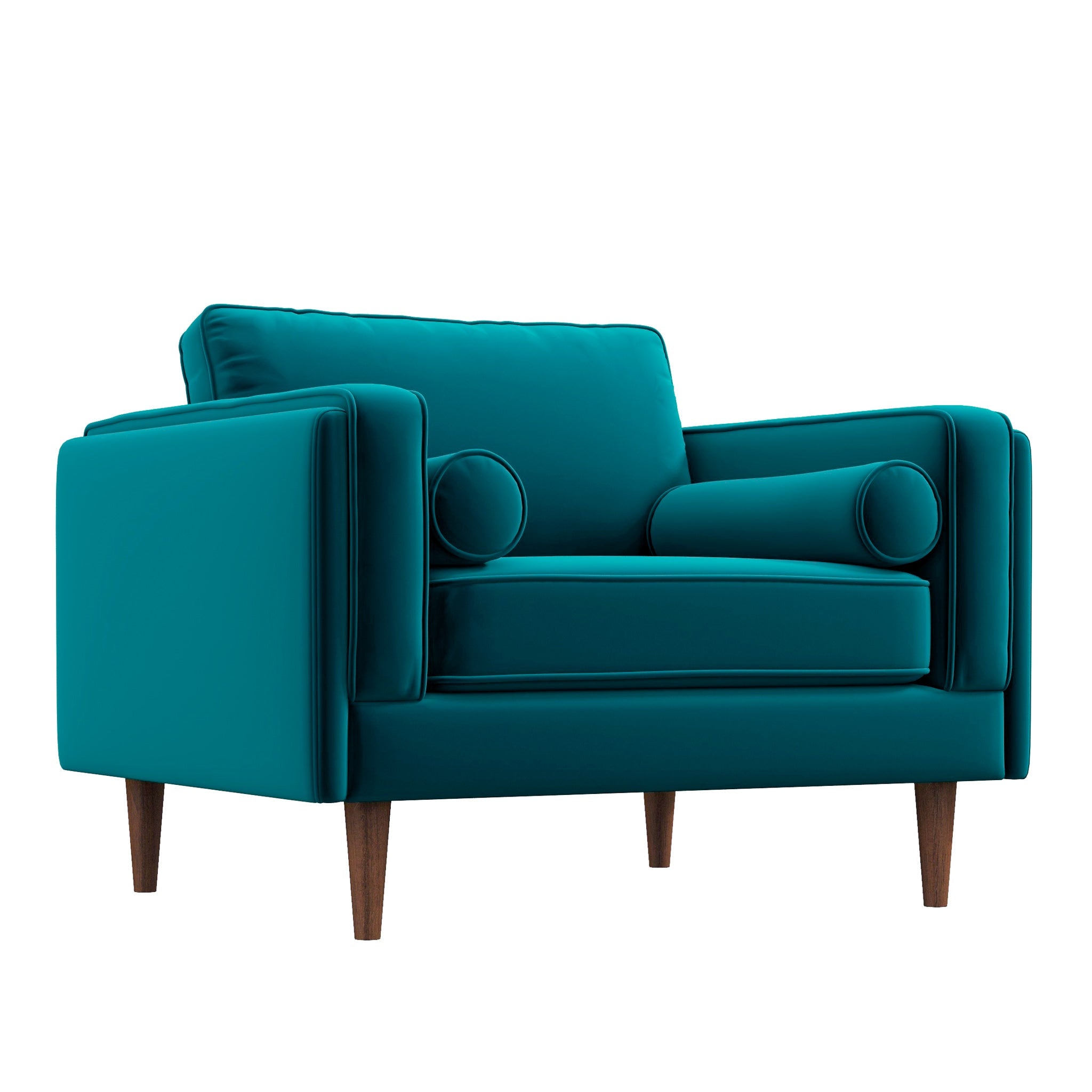 Fordham Lounge Chair Teal Velvet