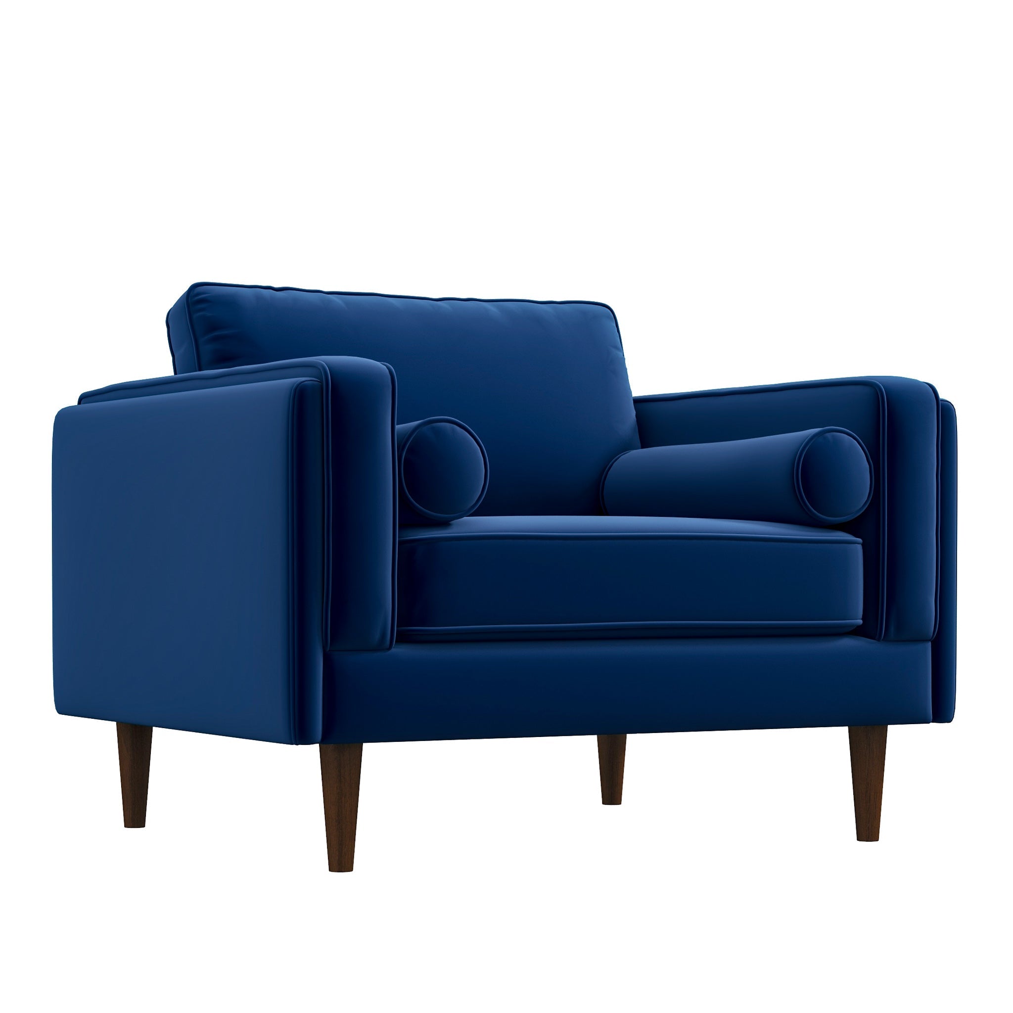 Fordham Lounge Chair Navy Blue Velvet