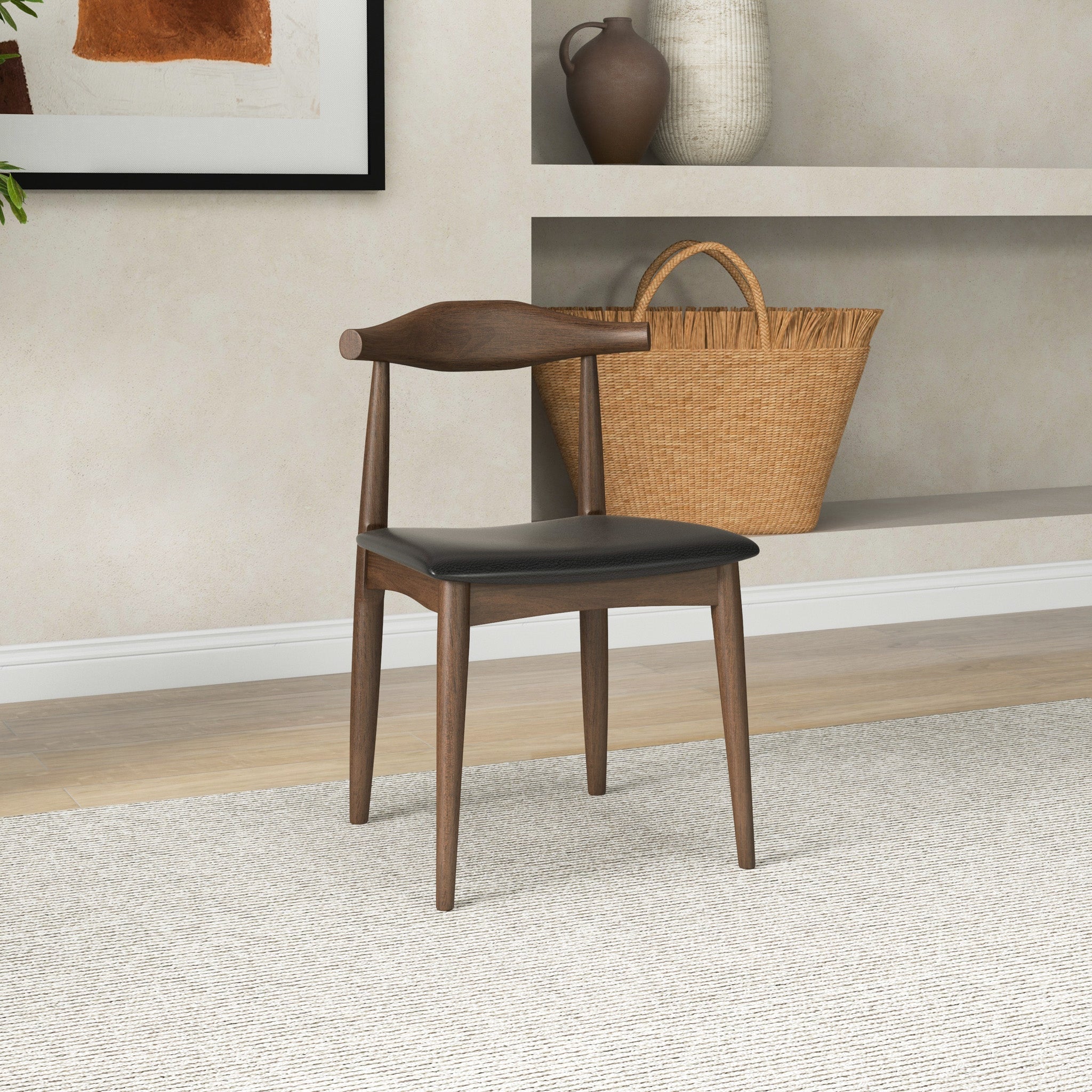 Juliet Dining Chair Black Vegan Leather