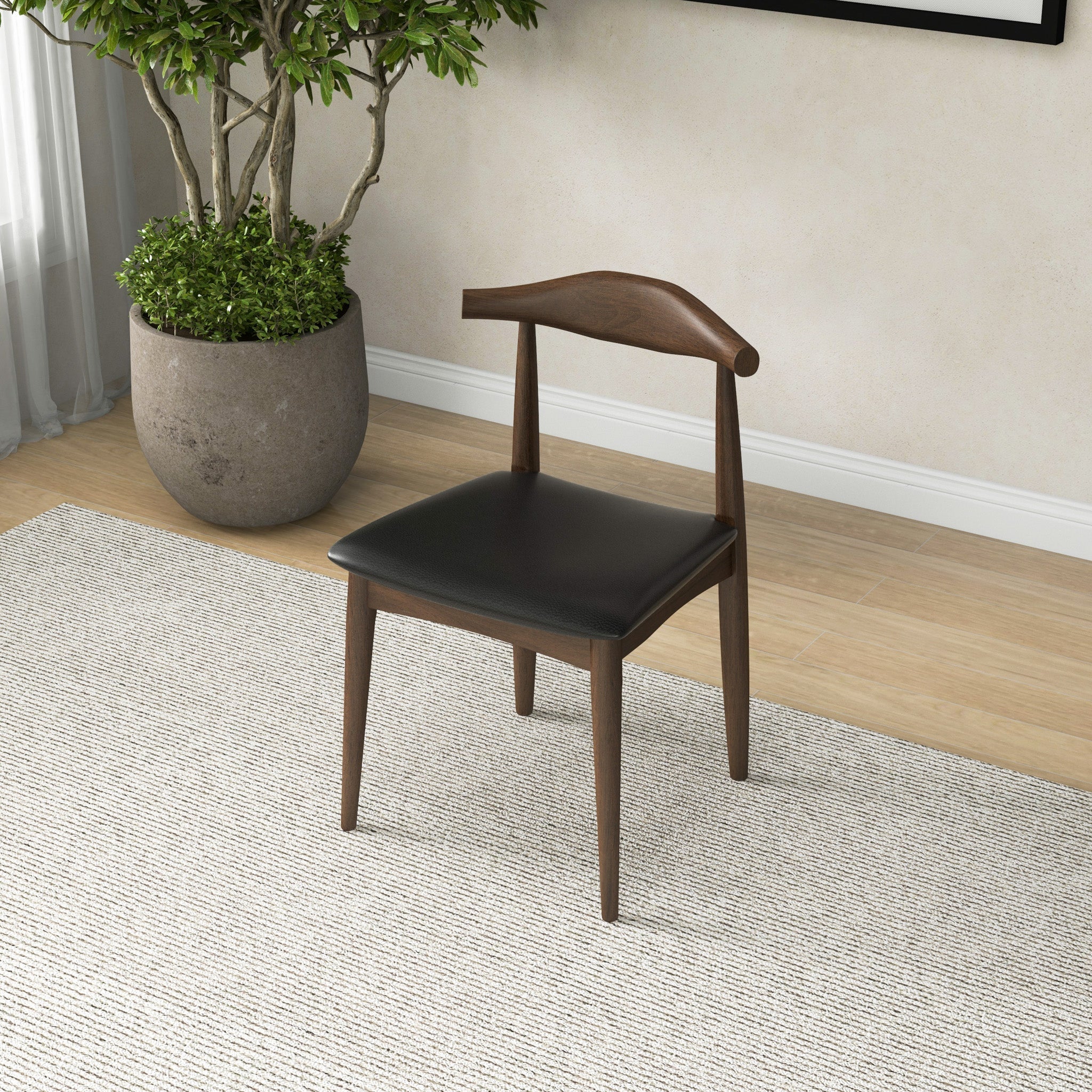 Juliet Dining Chair Black Vegan Leather