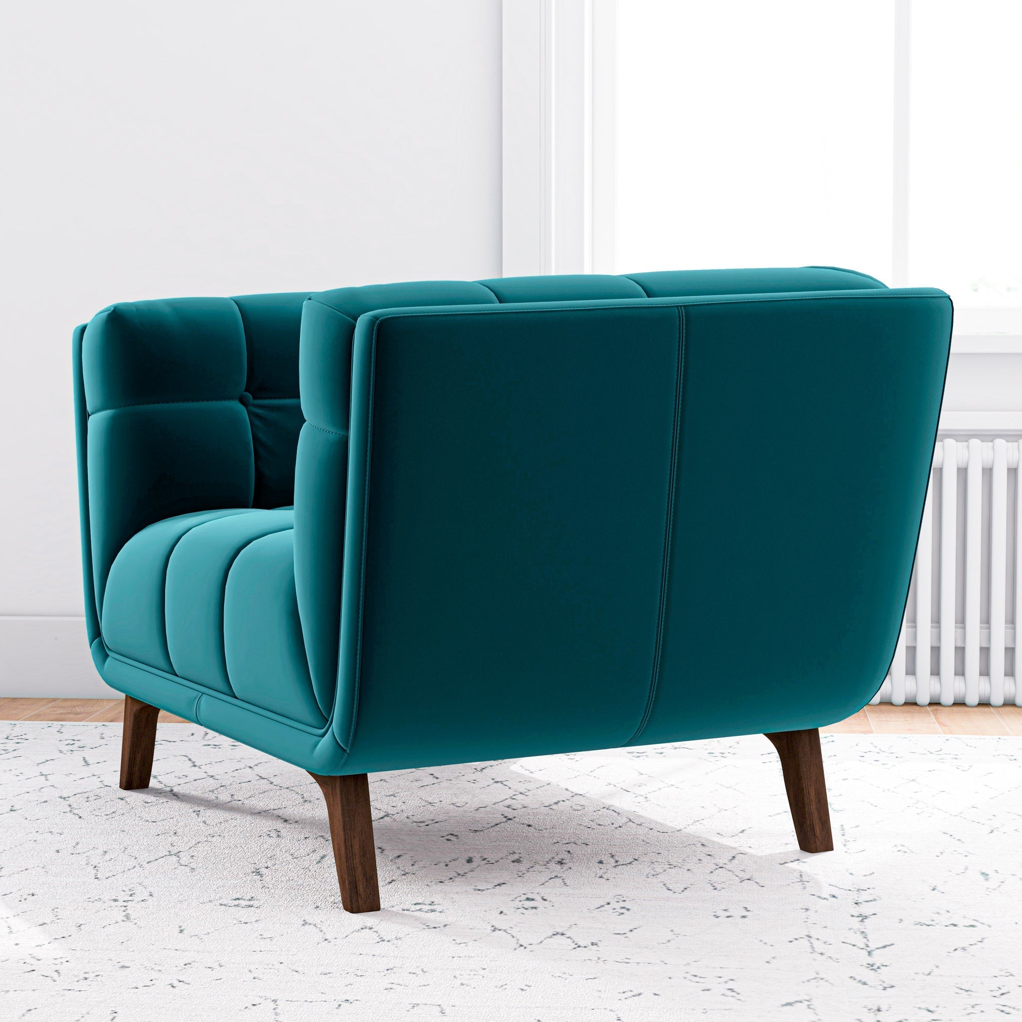 Kano Lounge Chair Teal Velvet