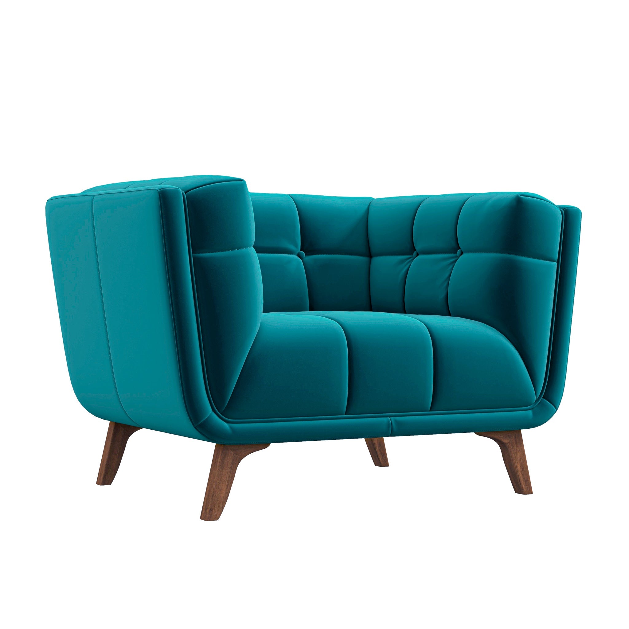 Kano Lounge Chair Teal Velvet