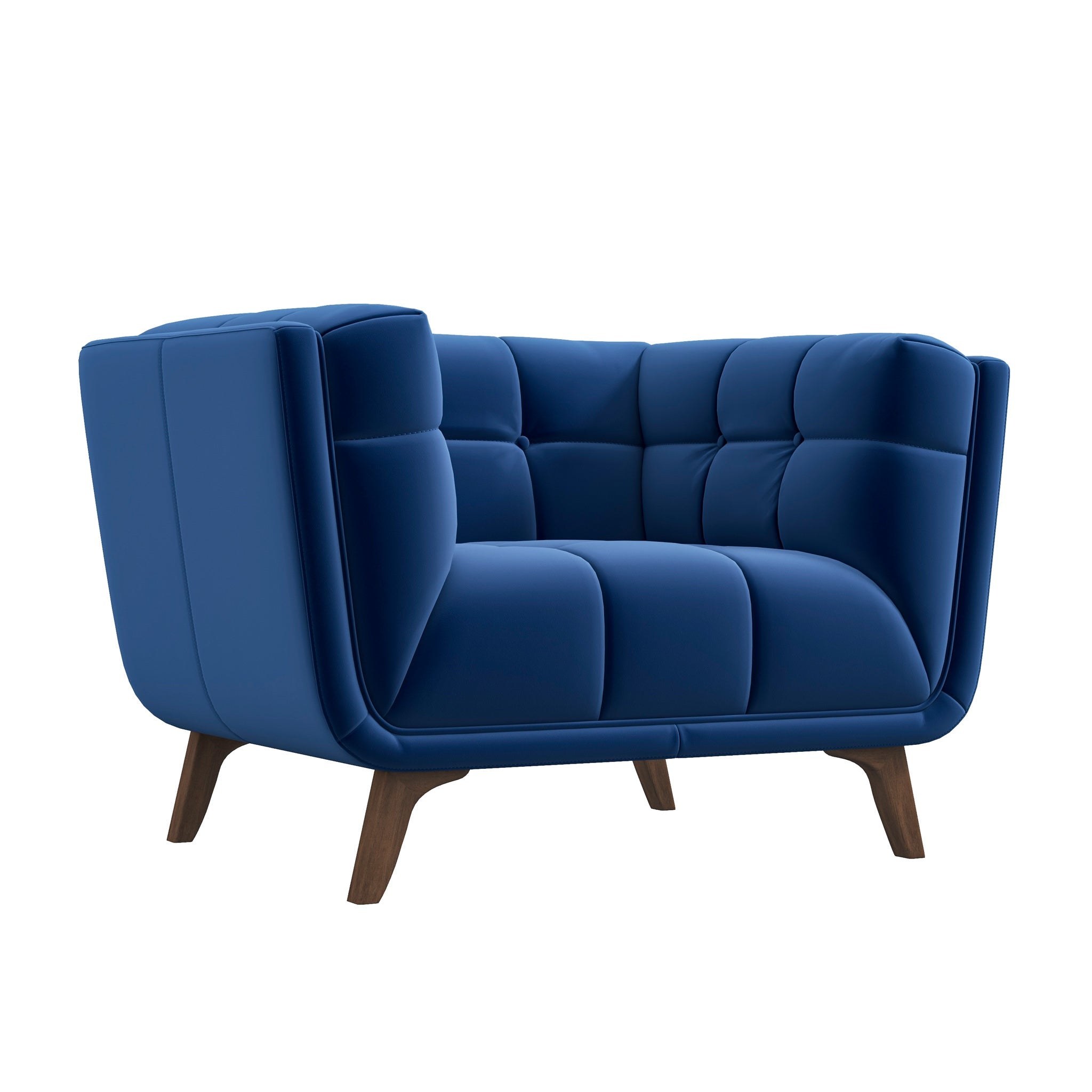 Kano Lounge Chair Navy Blue Velvet