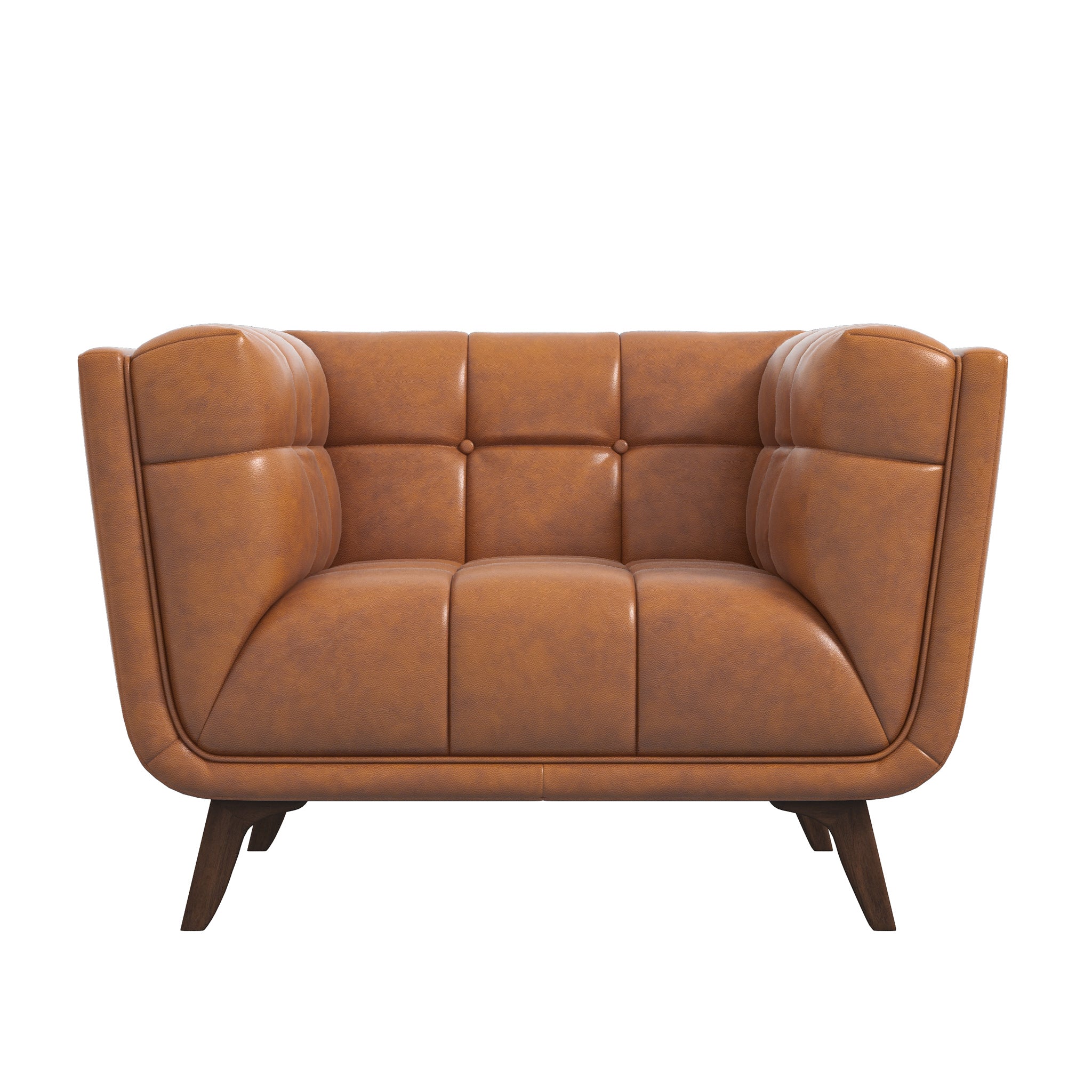 Kano Cognac Lounge Chair Genuine Leather