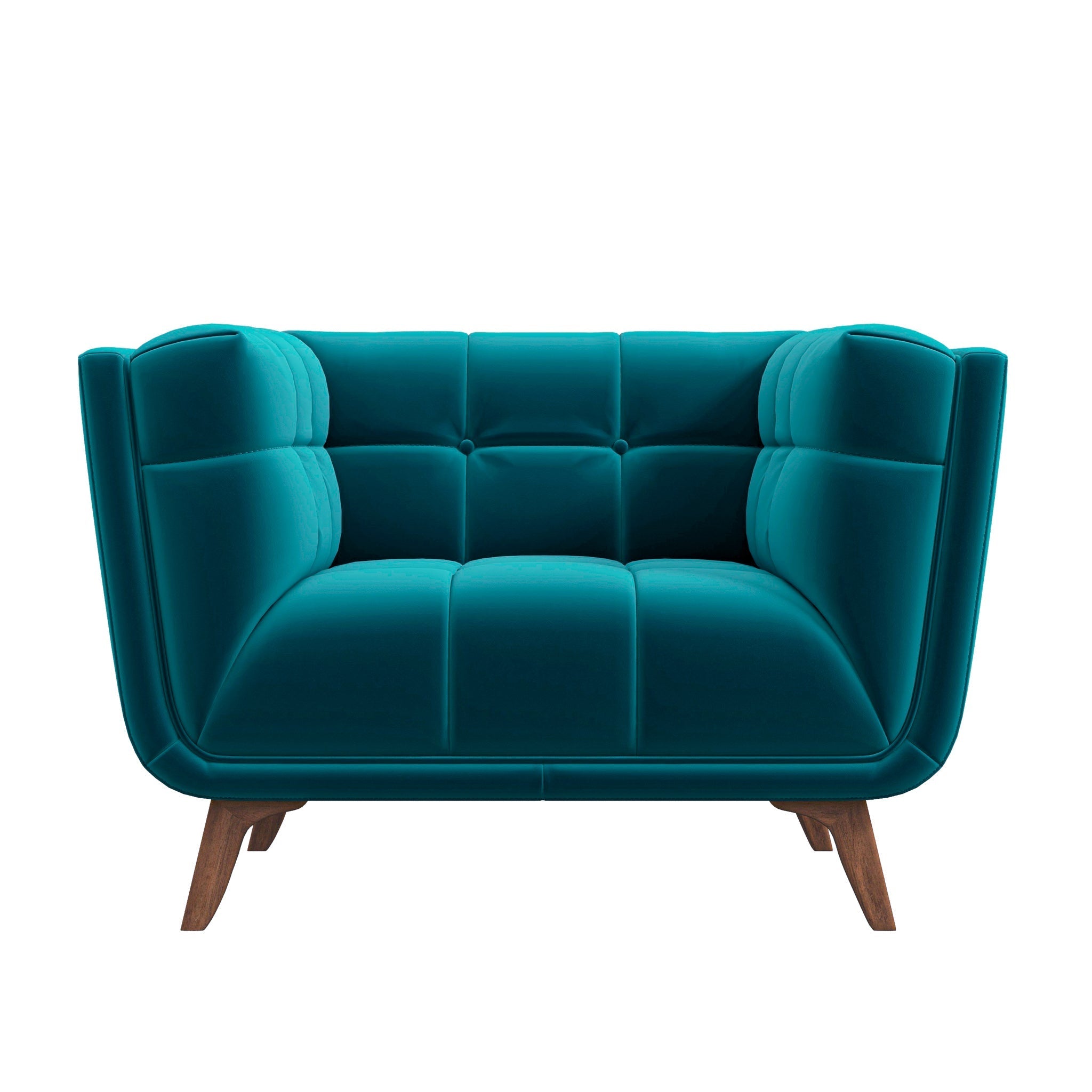 Kano Lounge Chair Teal Velvet