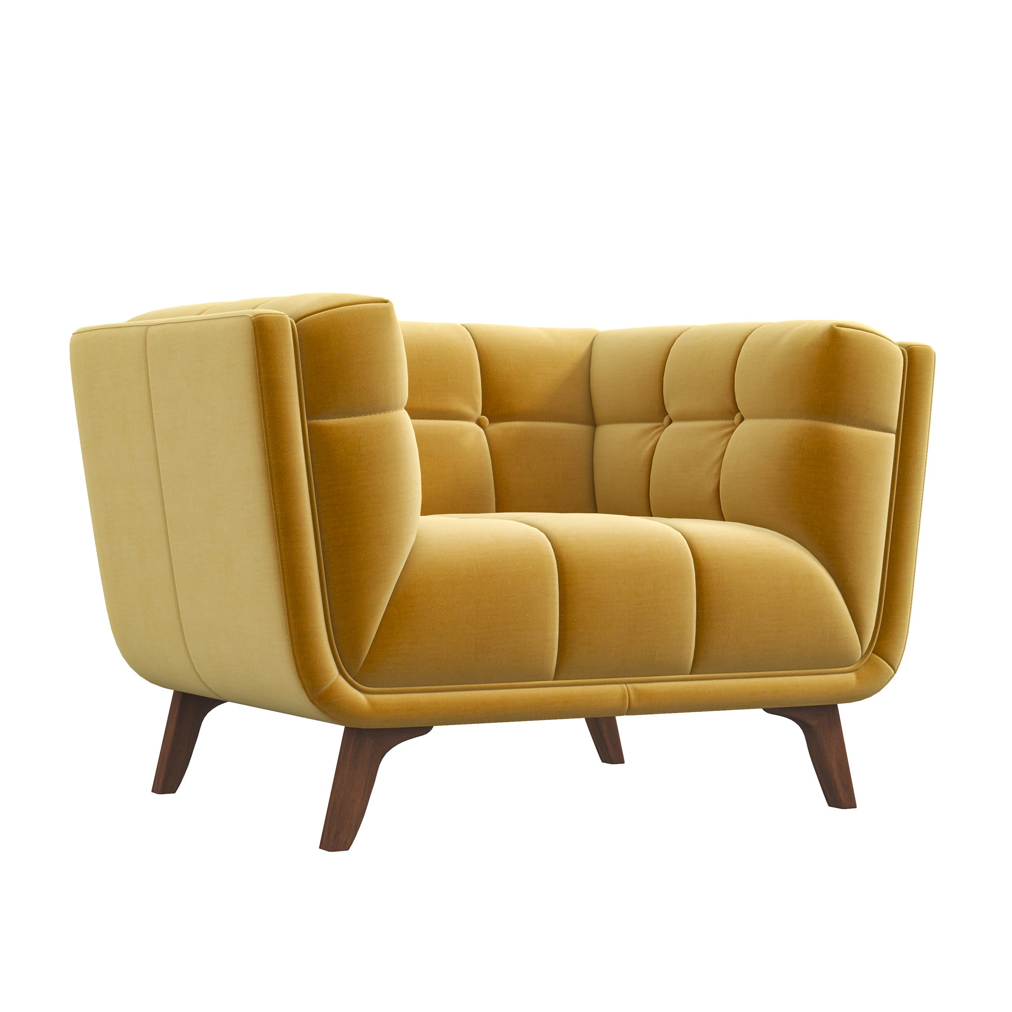 Kano Lounge Chair Gold Velvet