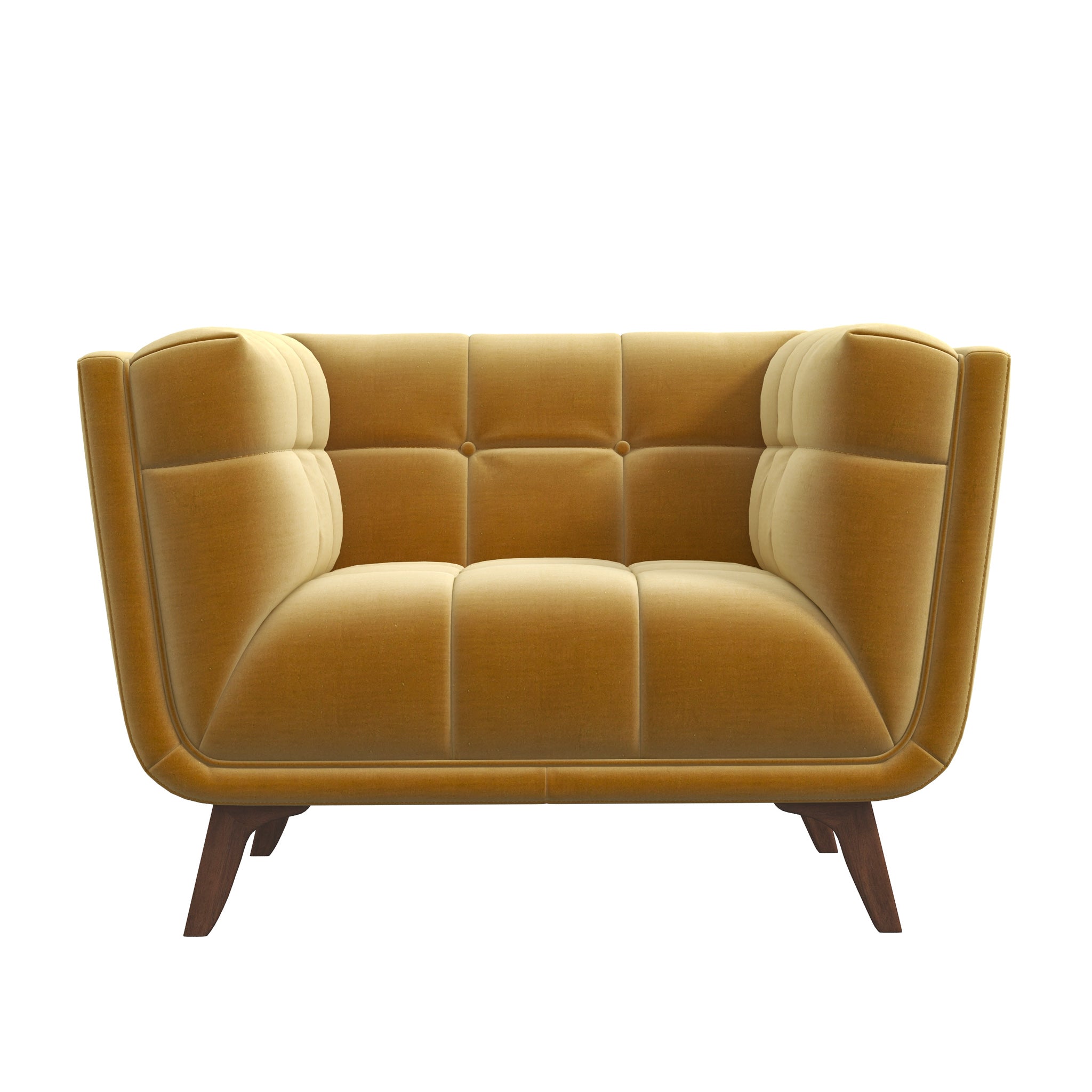 Kano Lounge Chair Gold Velvet