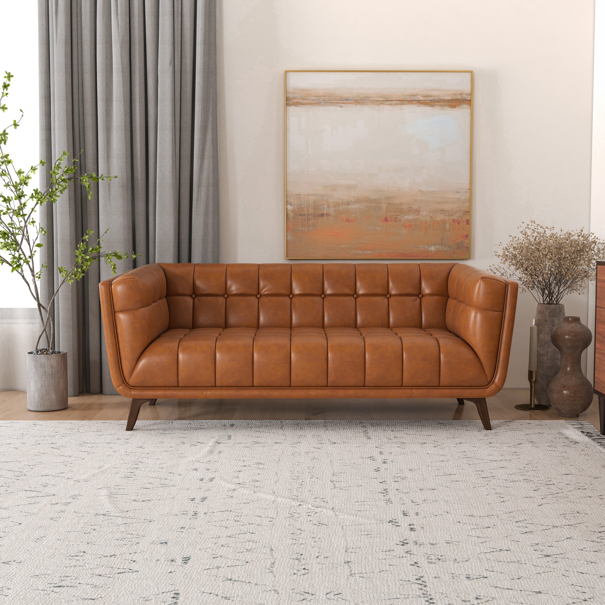 Kano Sofa 78" Cognac Leather