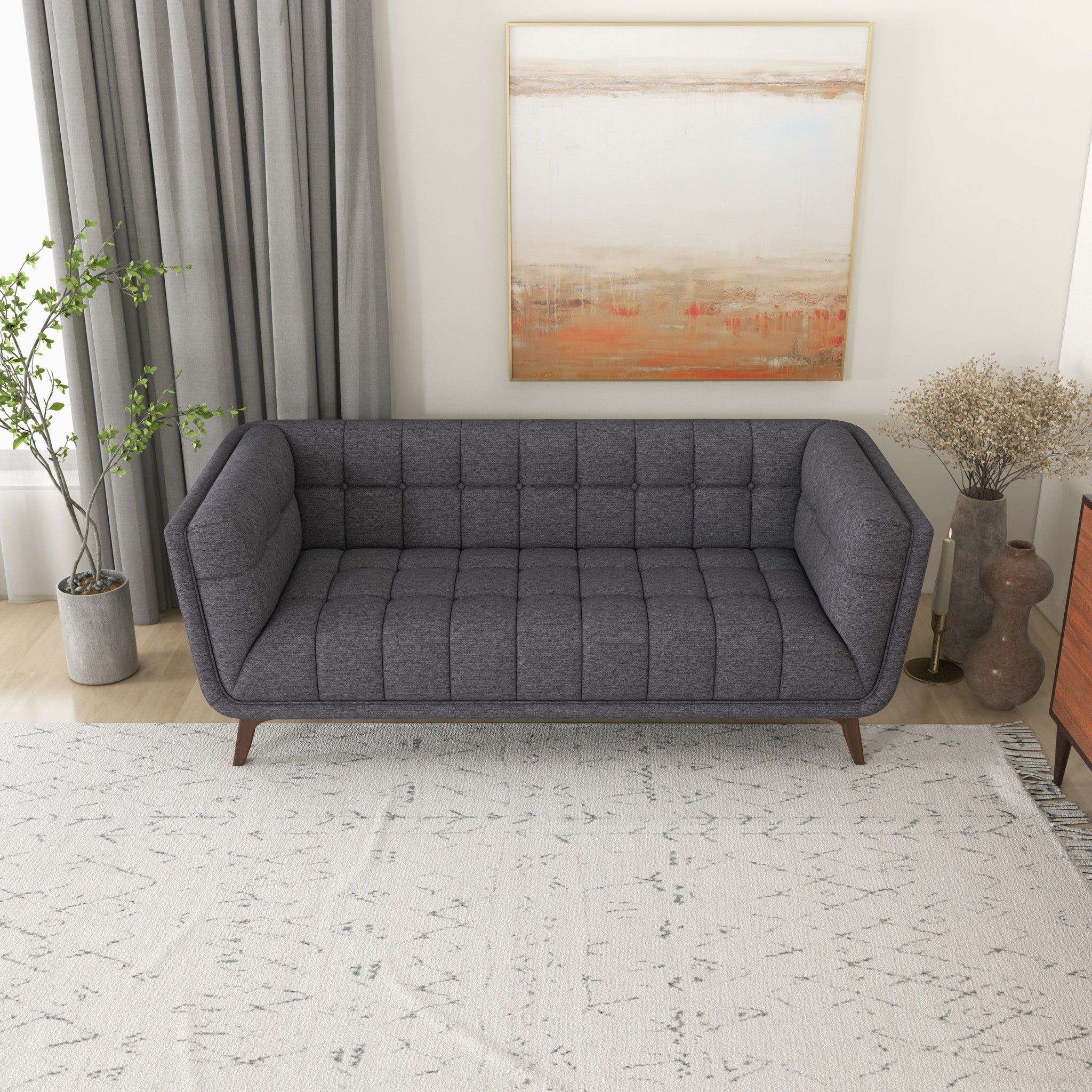 Kano Fabric Sofa 78" Seaside Gray