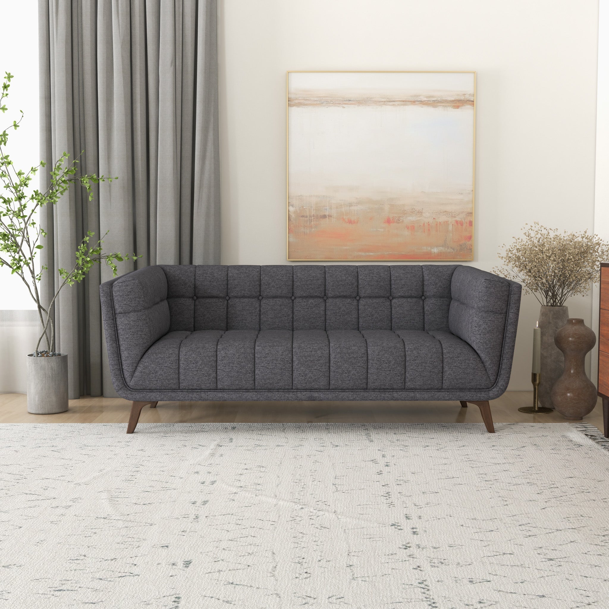 Kano Fabric Sofa 78" Seaside Gray