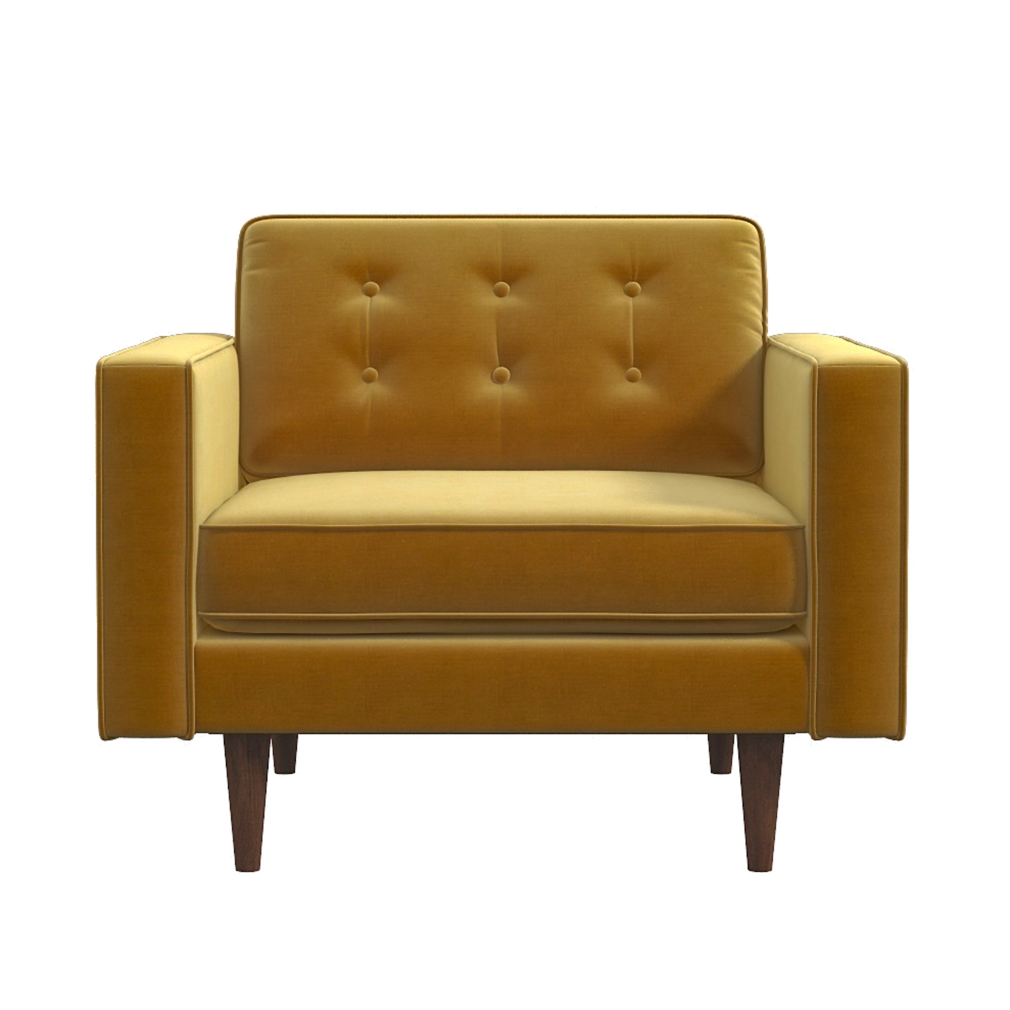 Kirby Gold Velvet Armchair