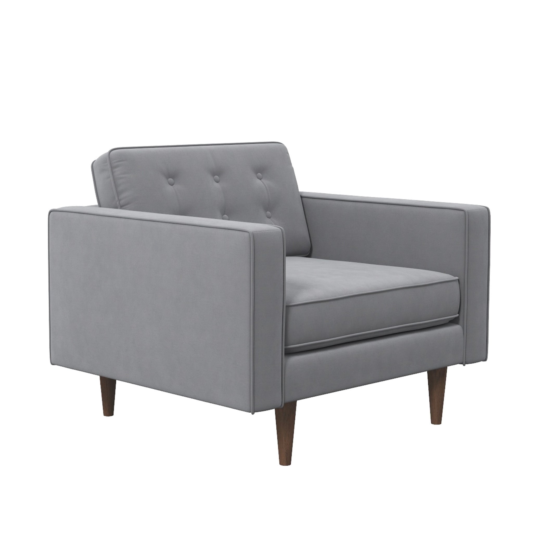 Kirby Grey Velvet Lounge Chair