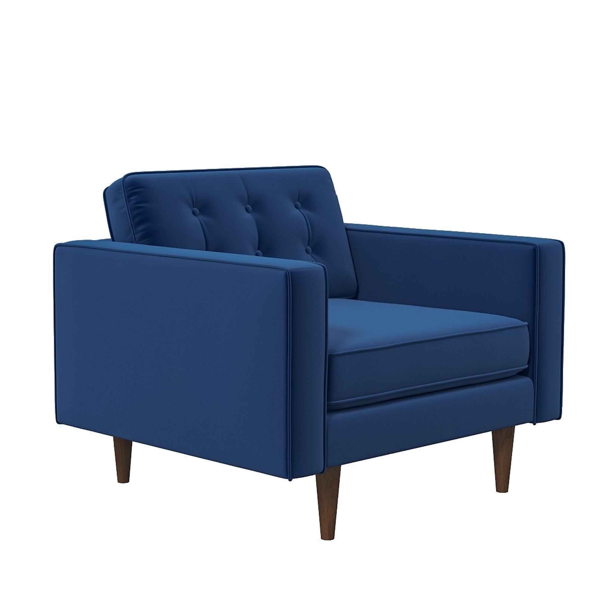 Kirby Lounge Chair Navy Blue Velvet