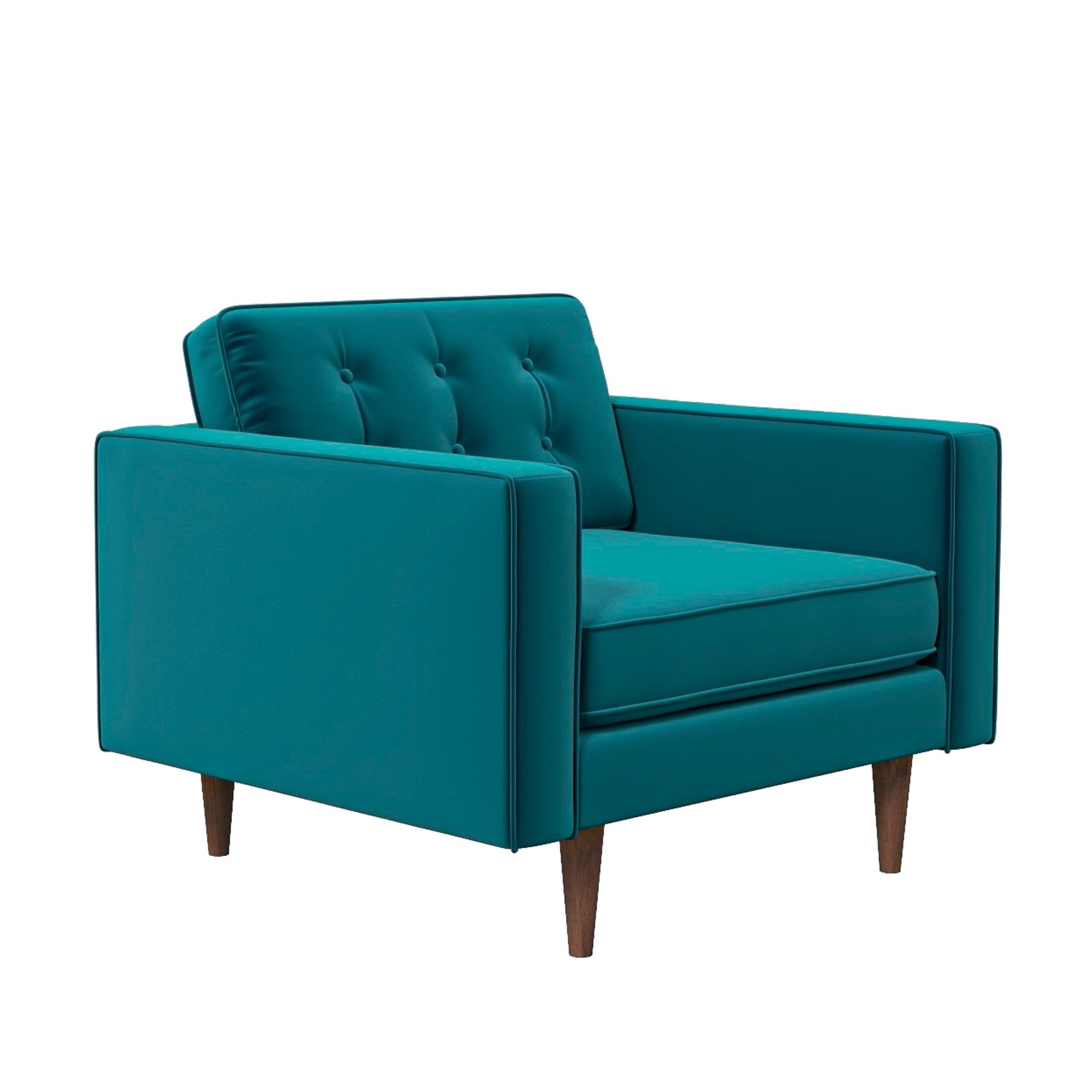 Kirby Teal Velvet Arm Chair