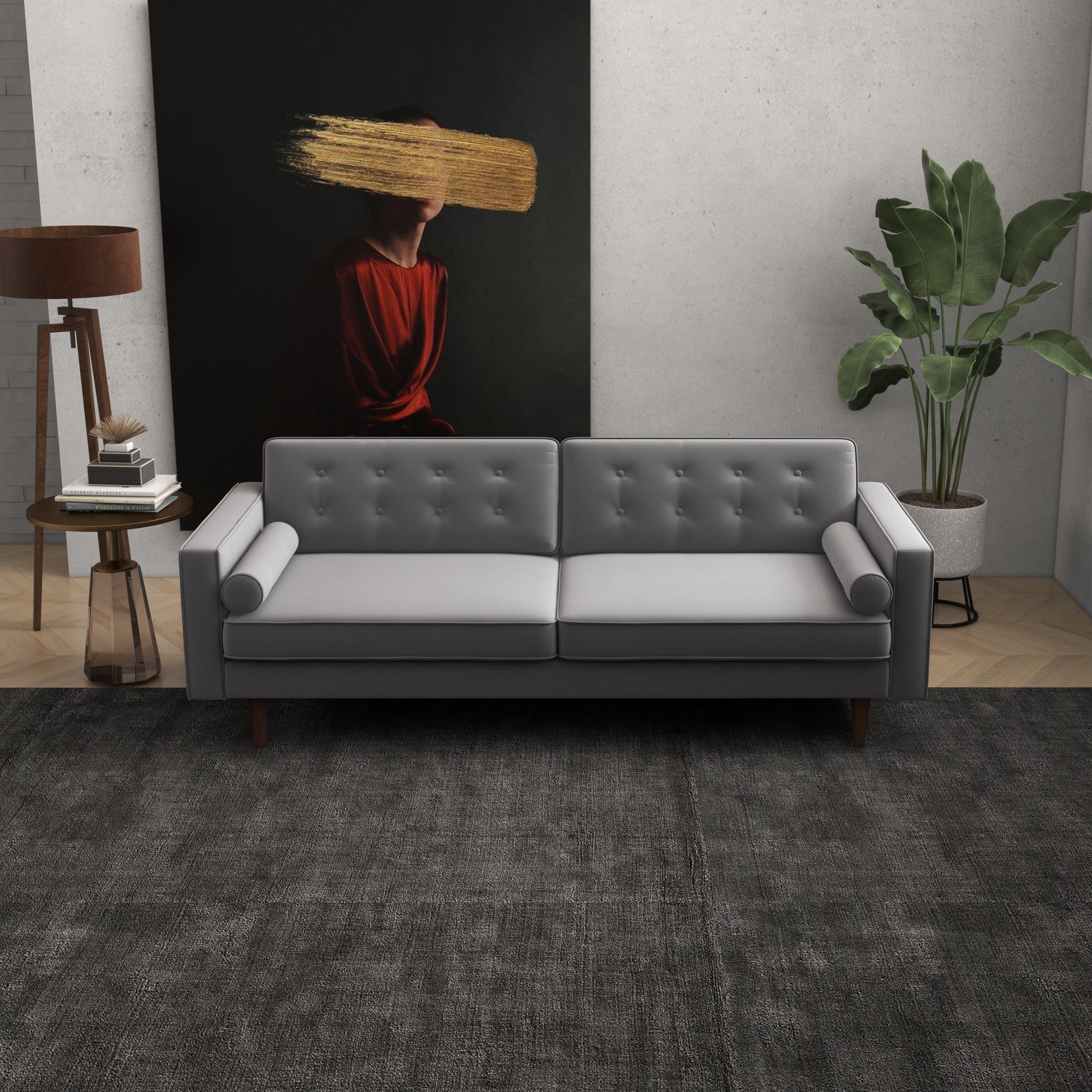 Kirby Sofa Gray Velvet