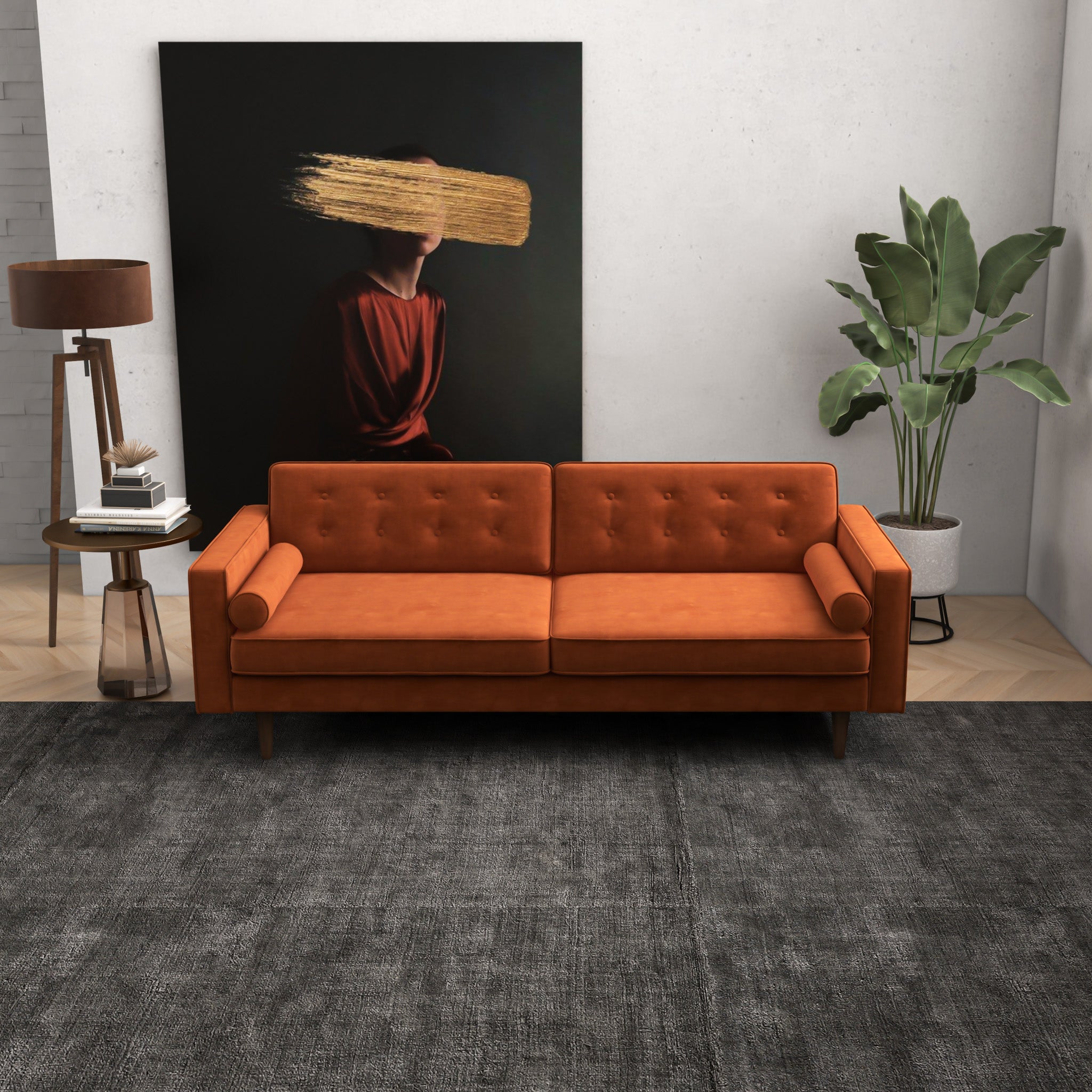 Kirby Sofa Burnt Orange