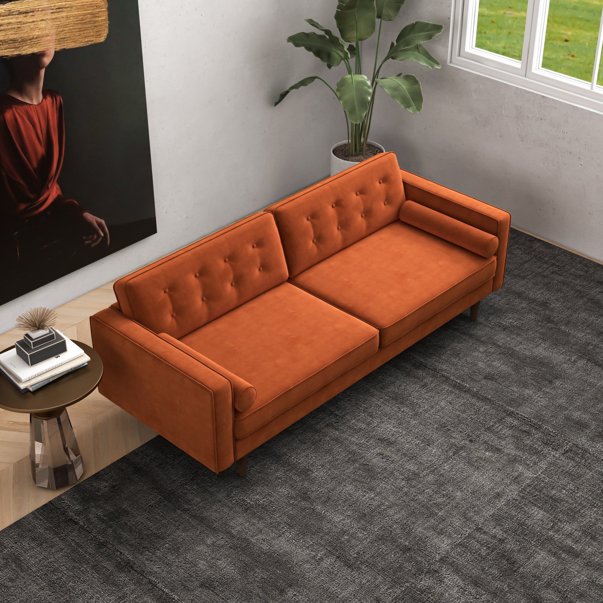 Kirby Sofa Burnt Orange