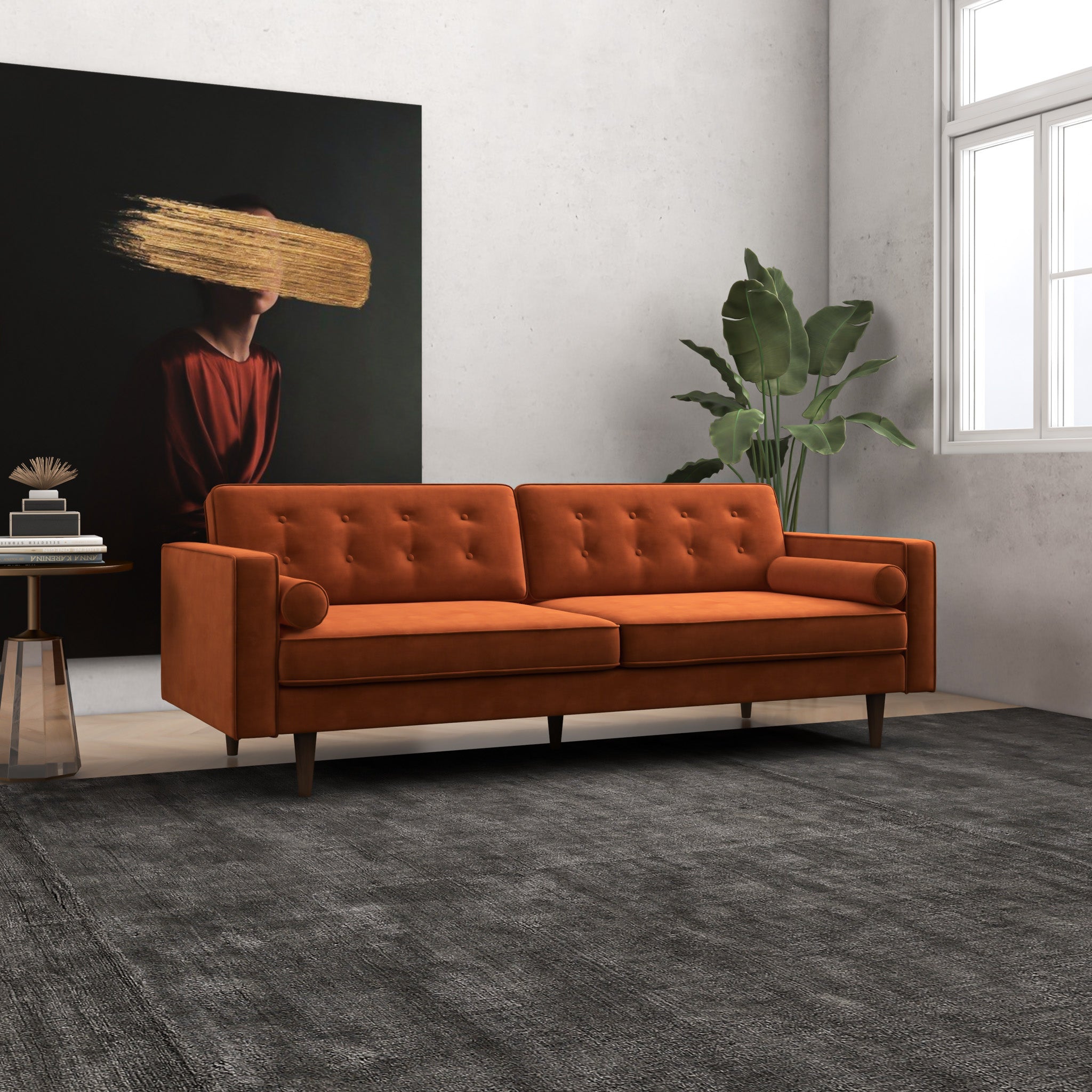 Kirby Sofa Burnt Orange