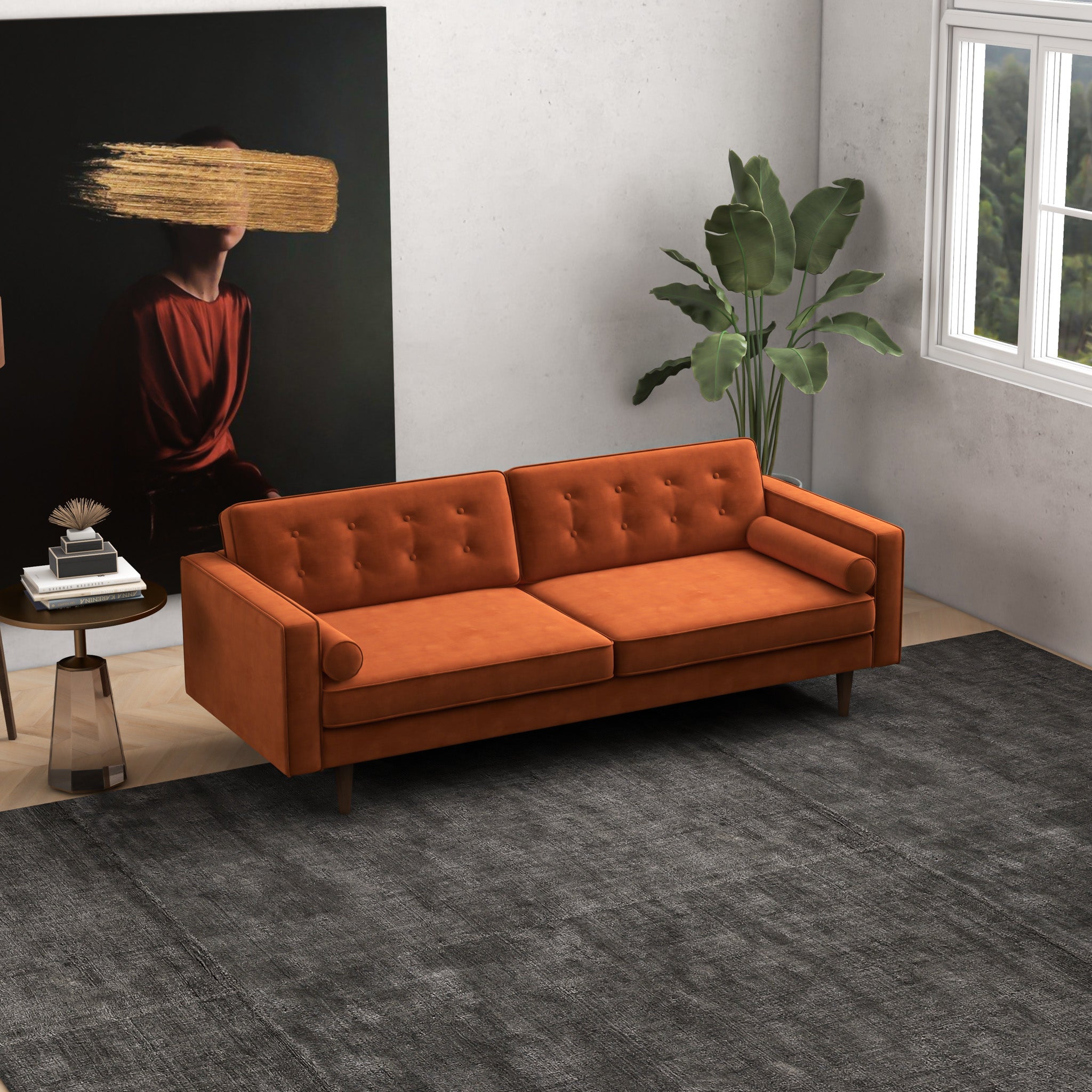 Kirby Sofa Burnt Orange