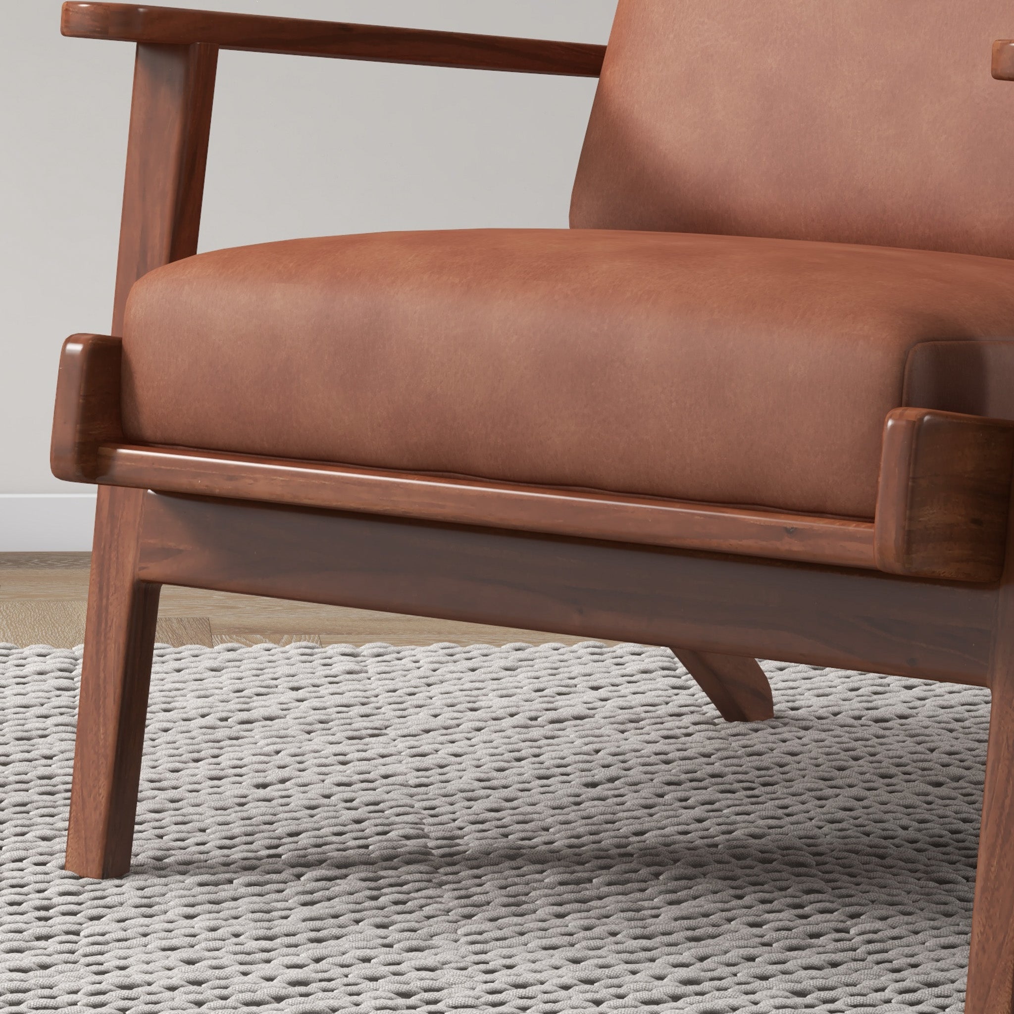 Kyle Cognac Leather Armchair