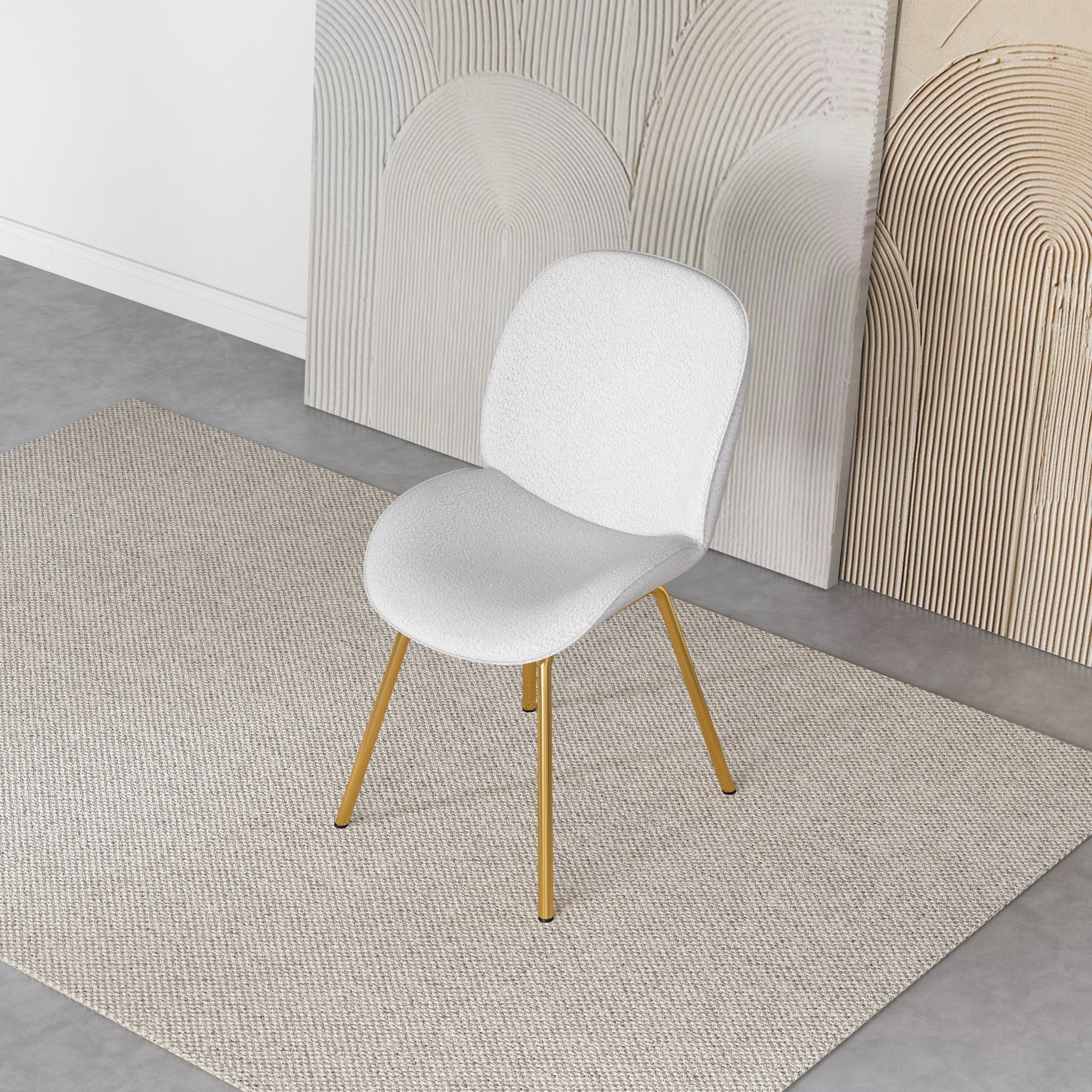 Lucy Beige Boucle Dining Chair