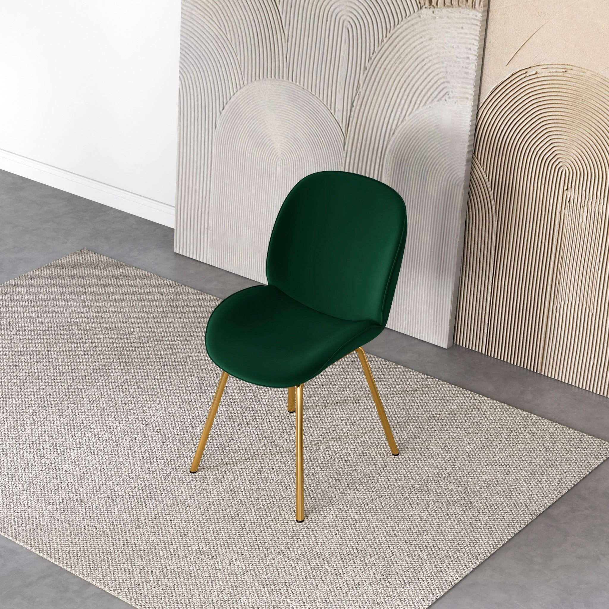 Lucy Dining Chair Green Velvet