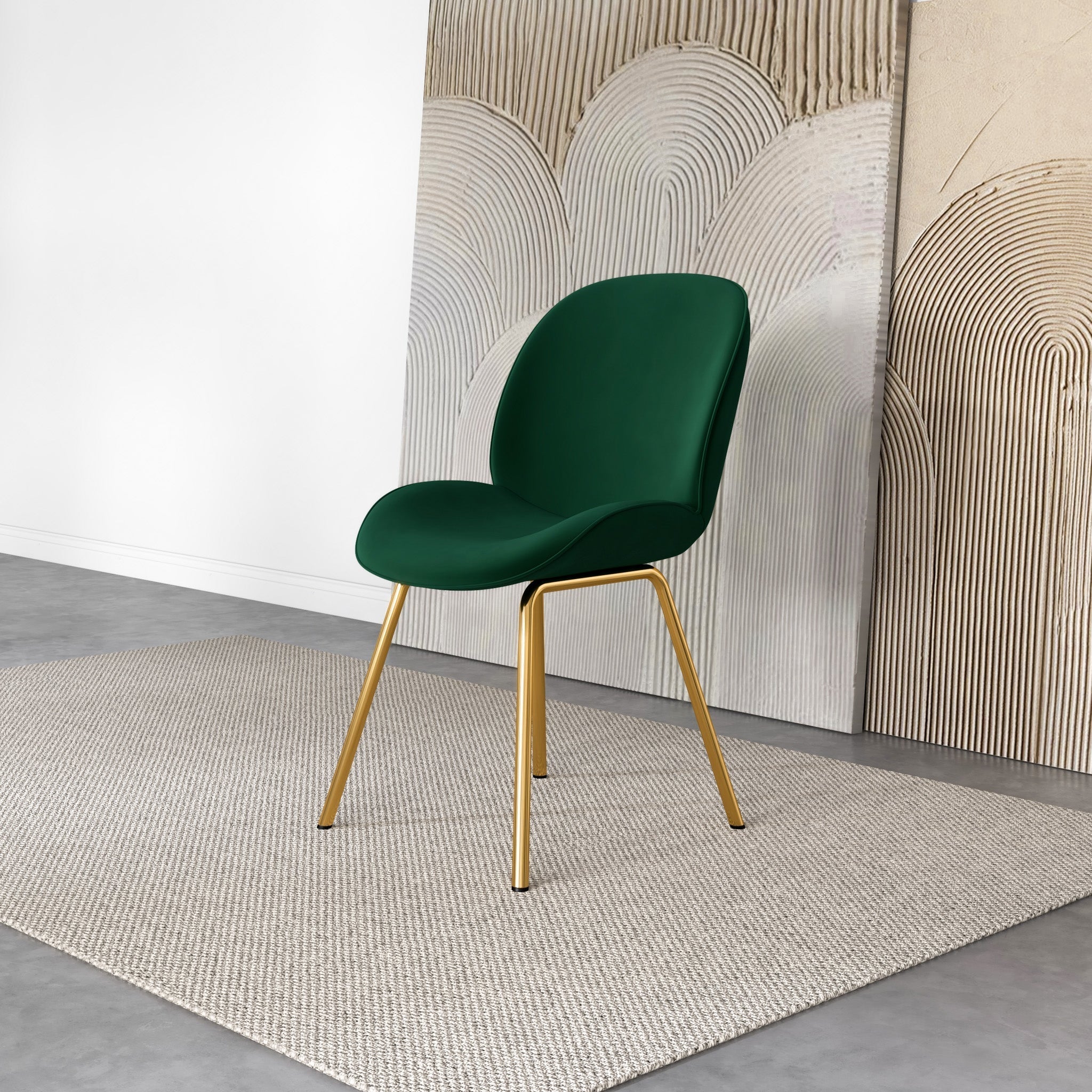 Lucy Dining Chair Green Velvet