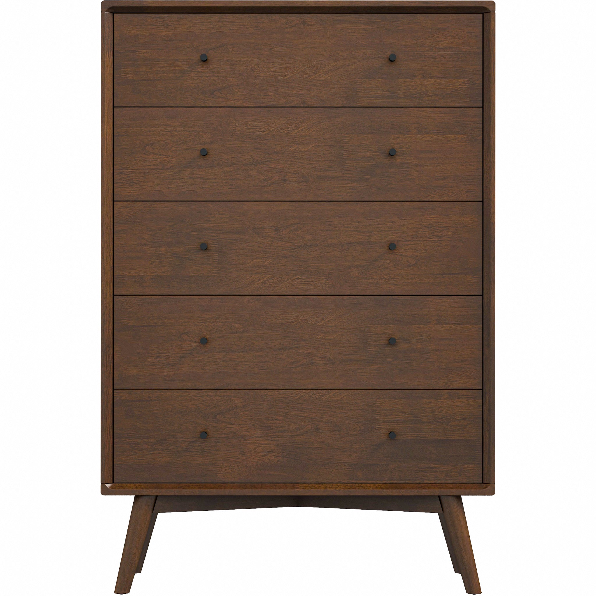 Noak Mid Century Modern Dresser 5 Drawers Walnut