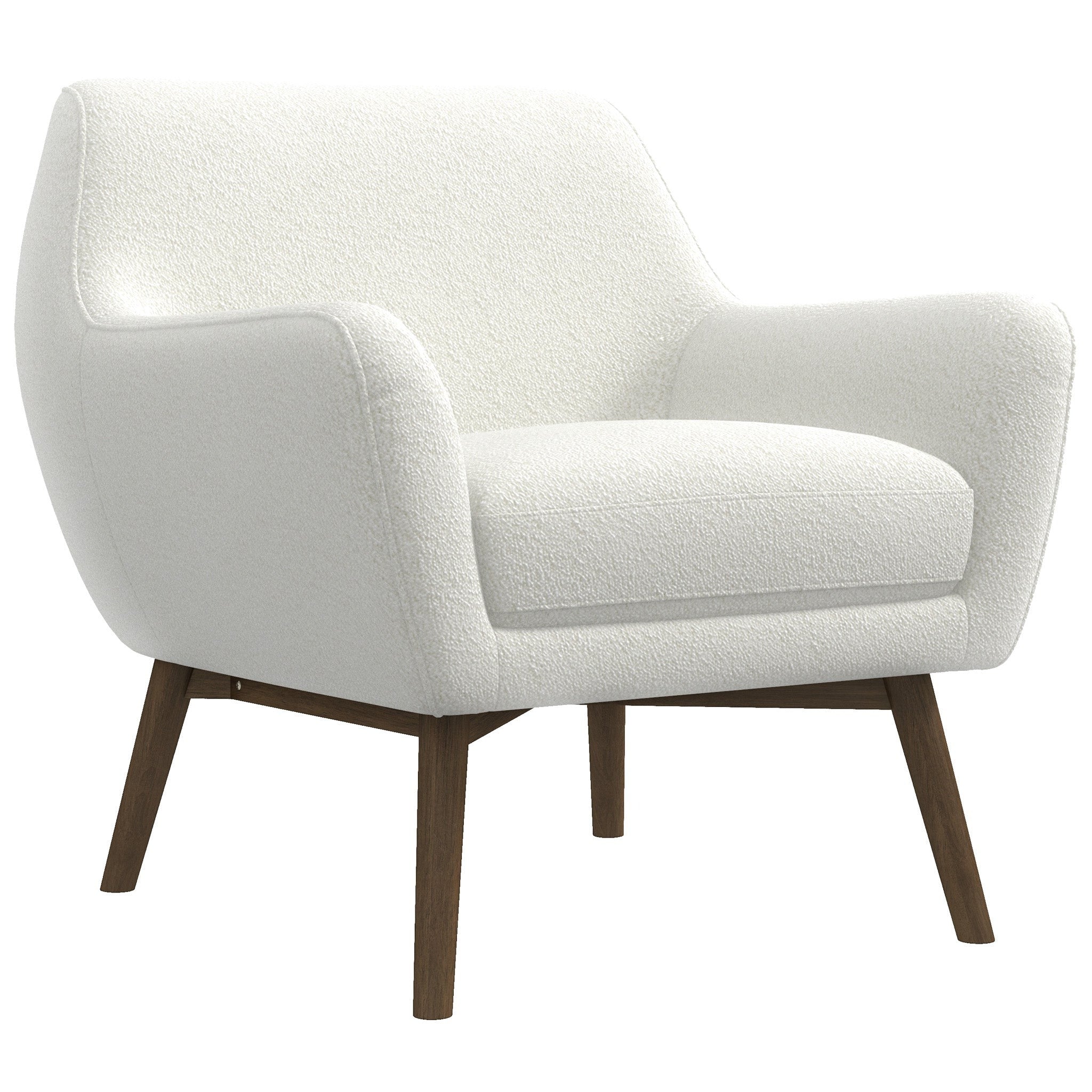 Penny Lounge Chair White Boucle