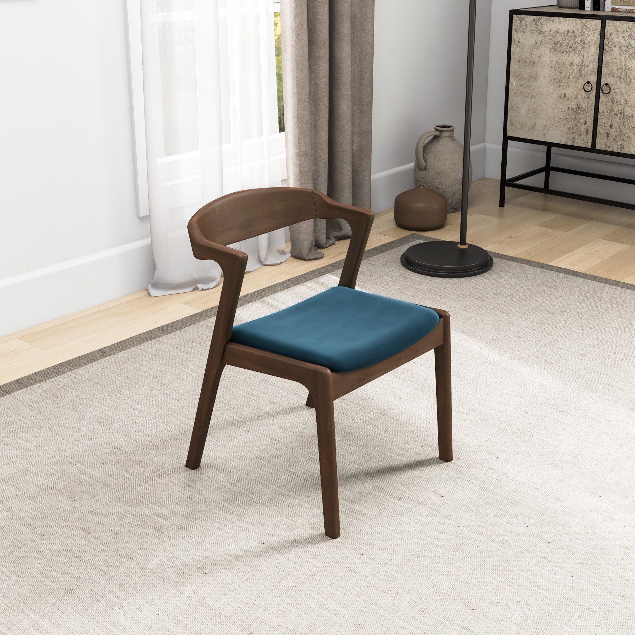 Reggie Blue Velvet Dining Chair