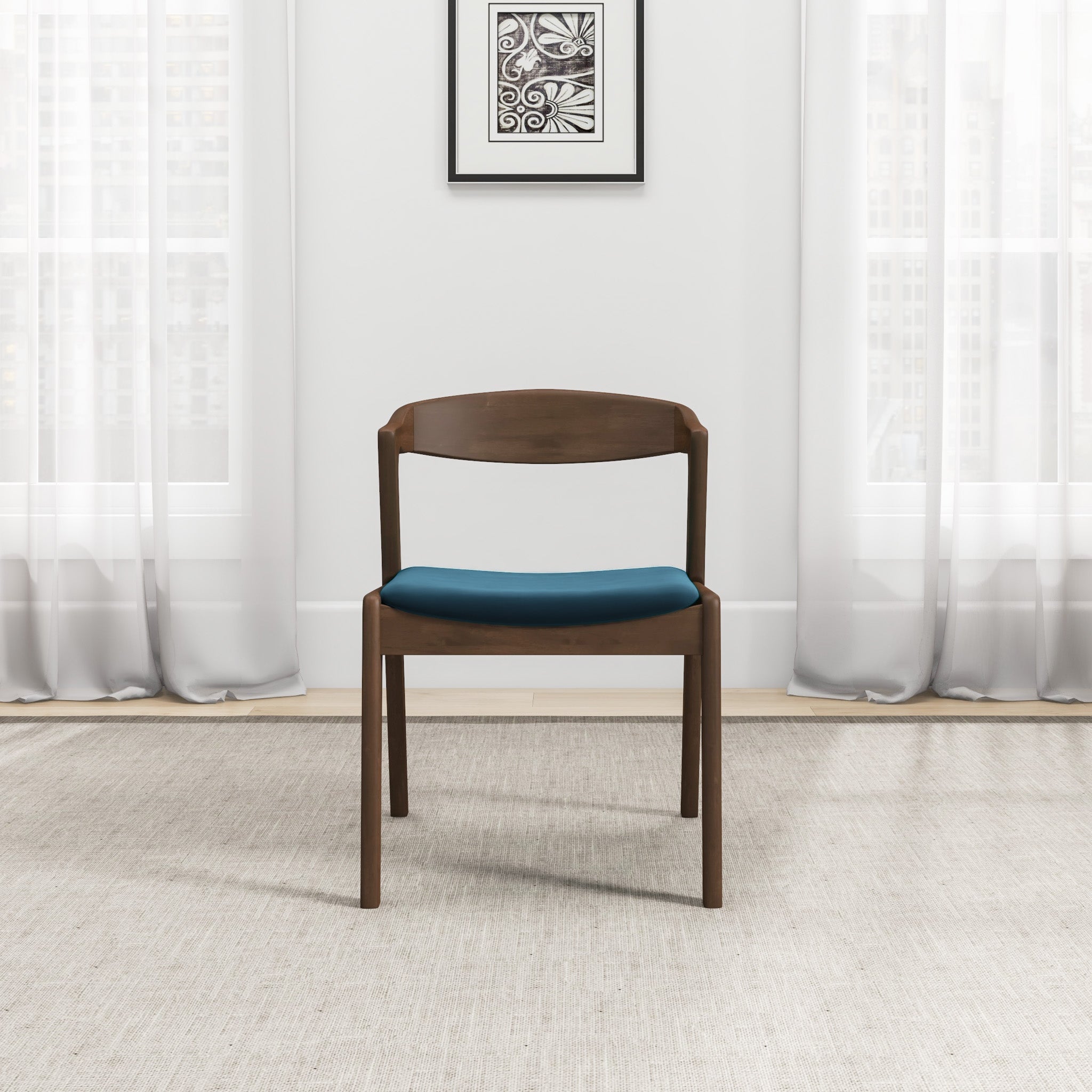 Reggie Blue Velvet Dining Chair