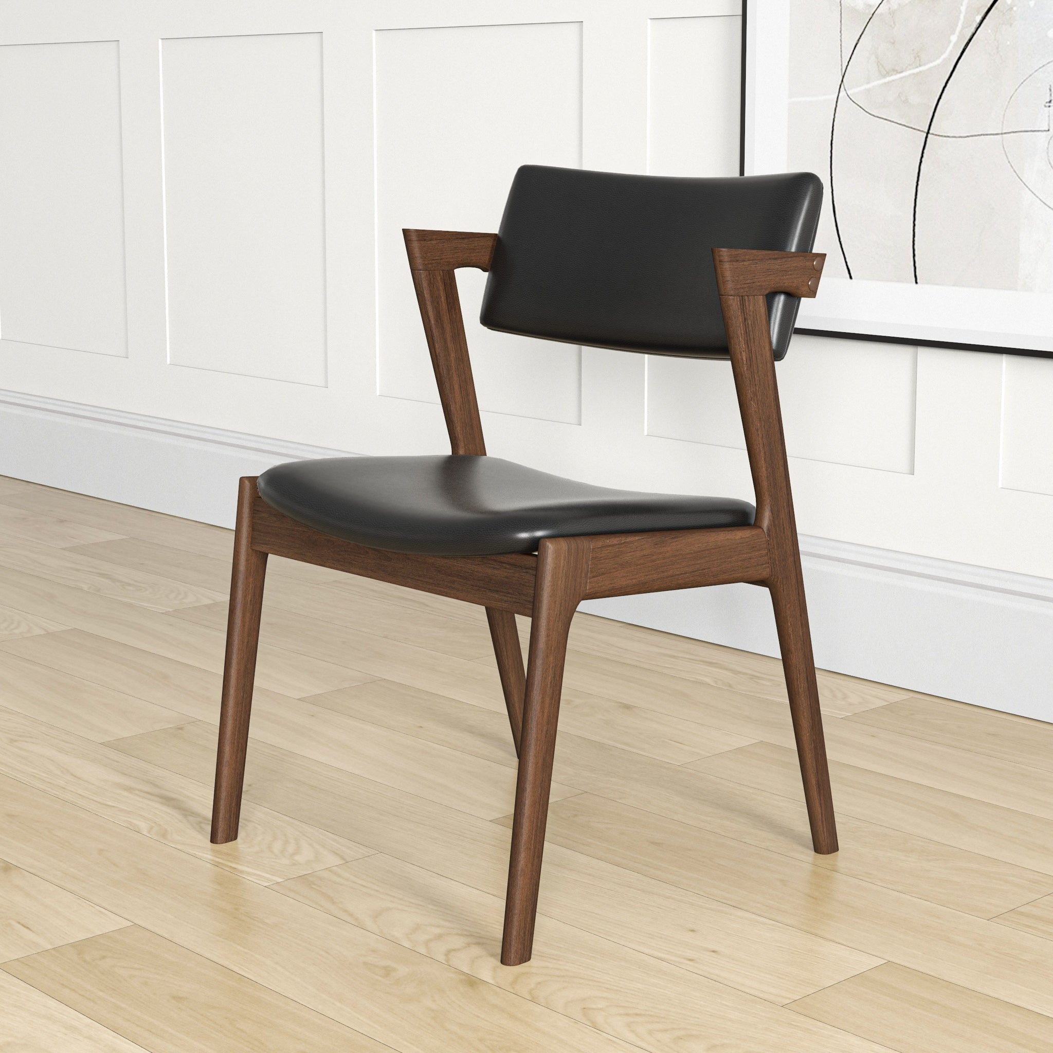 Ricco Dining Chair Black Vegan Leather