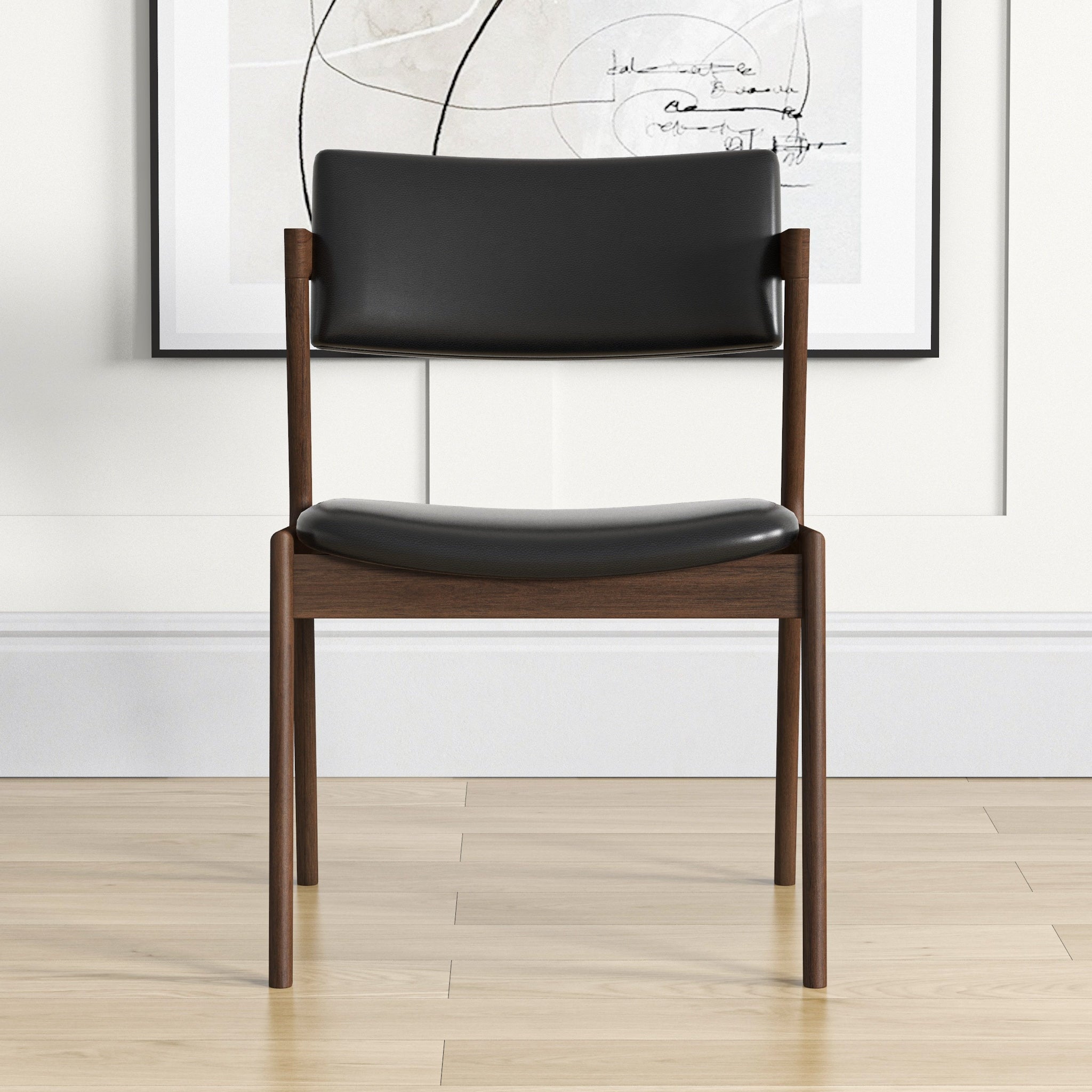 Ricco Dining Chair Black Vegan Leather