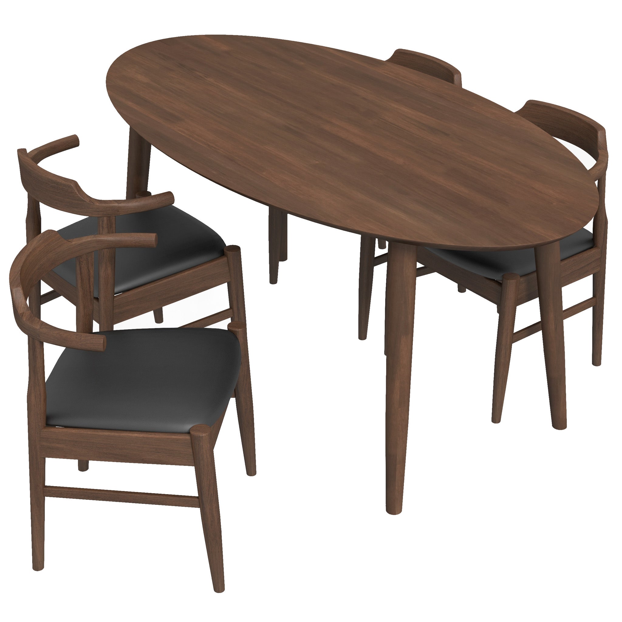 Rixos Dining set with 4 Zola Dining Chairs Leather