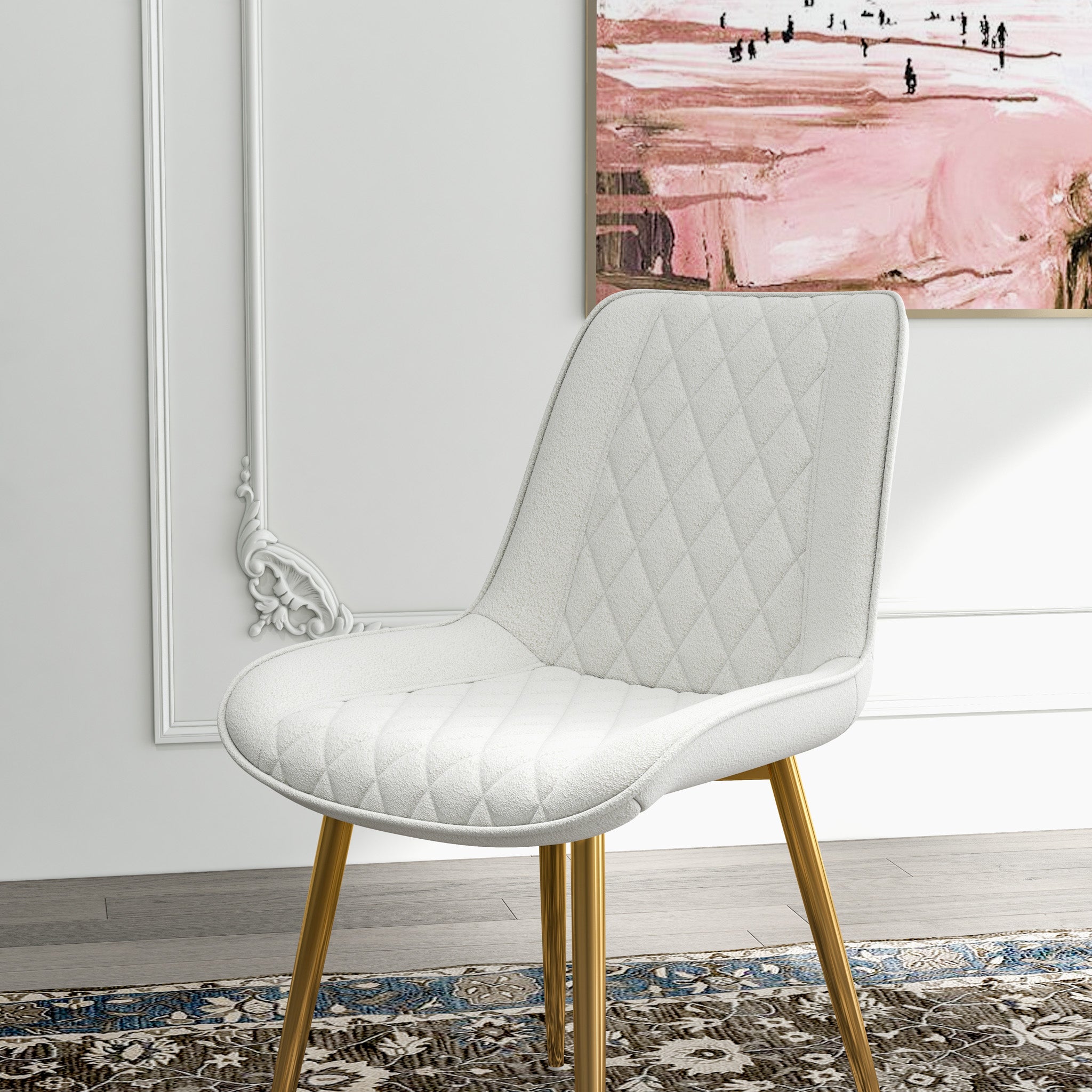 Samantha Beige Boucle Dining Chair