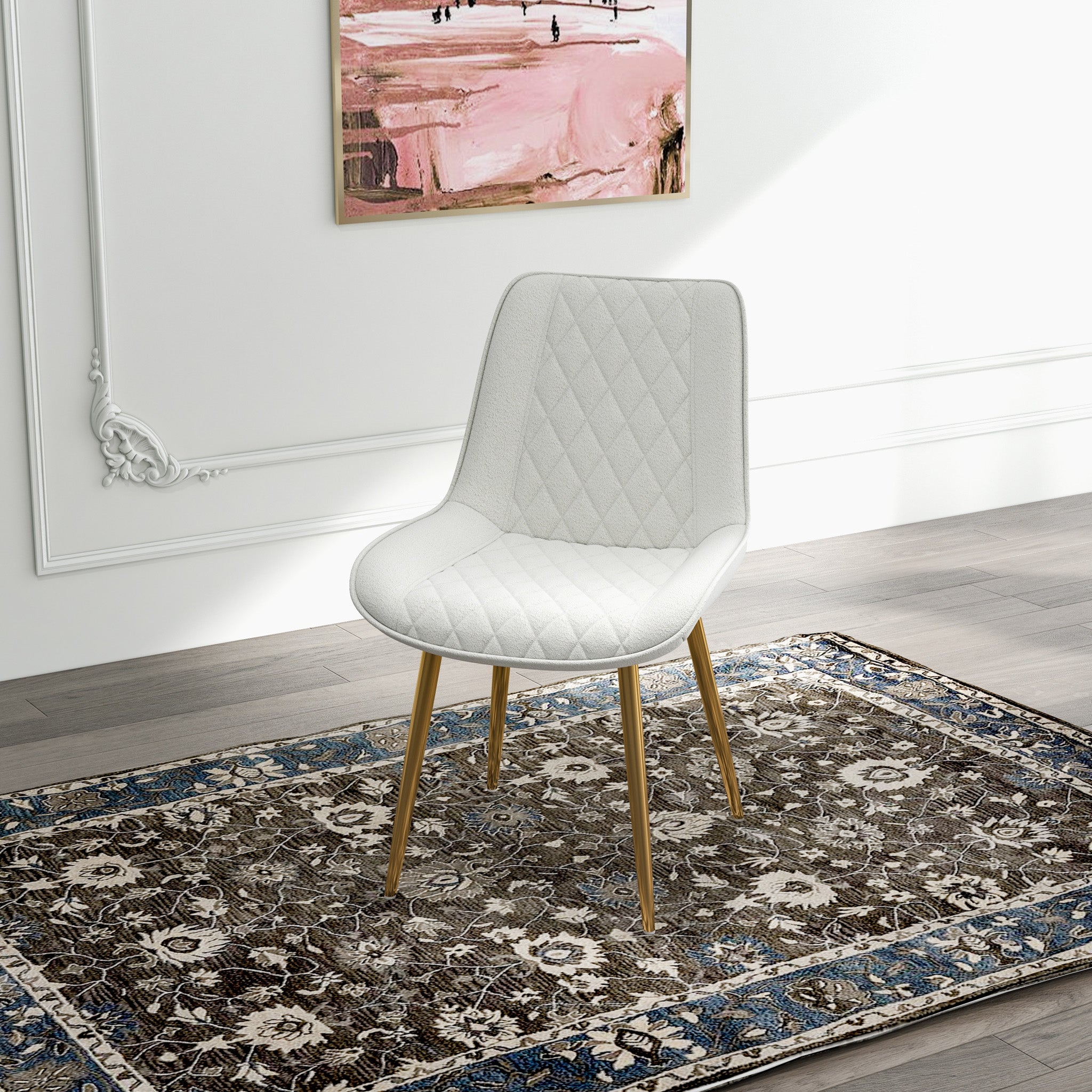 Samantha Beige Boucle Dining Chair