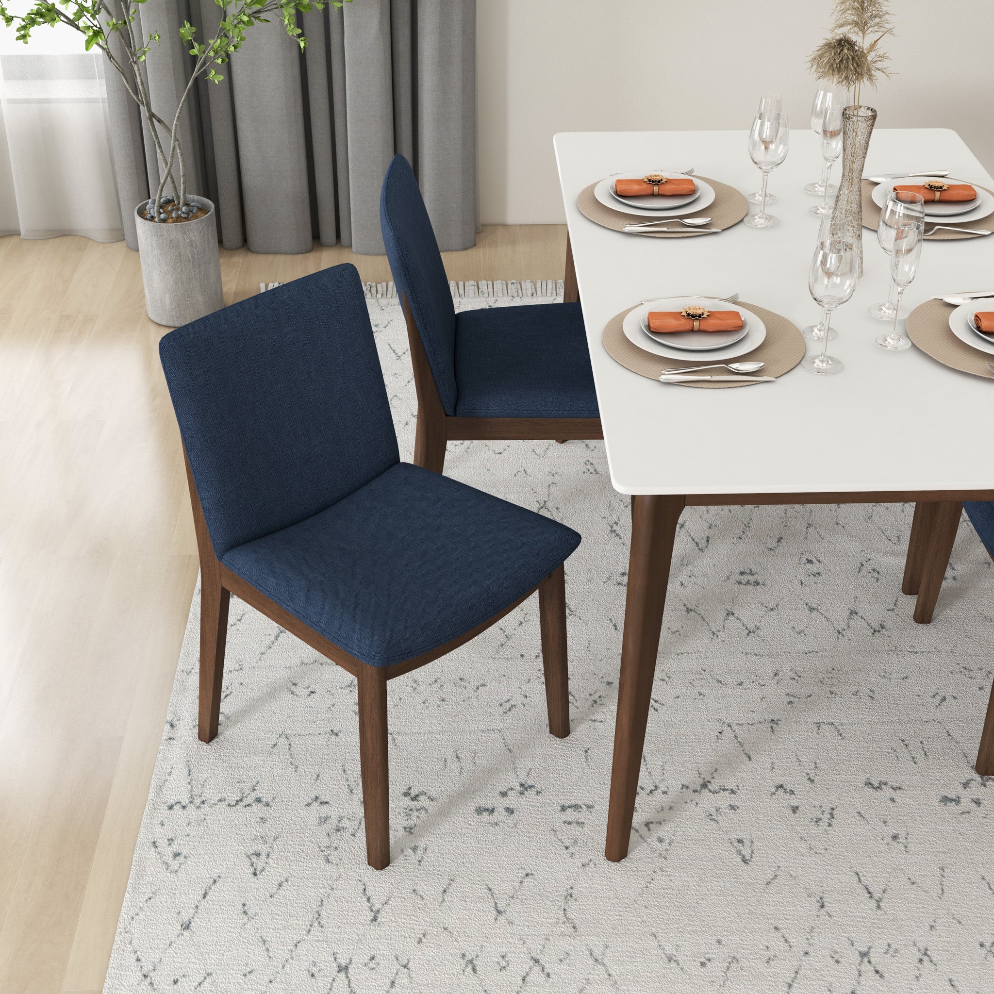 Virginia Dining Chair Navy Blue