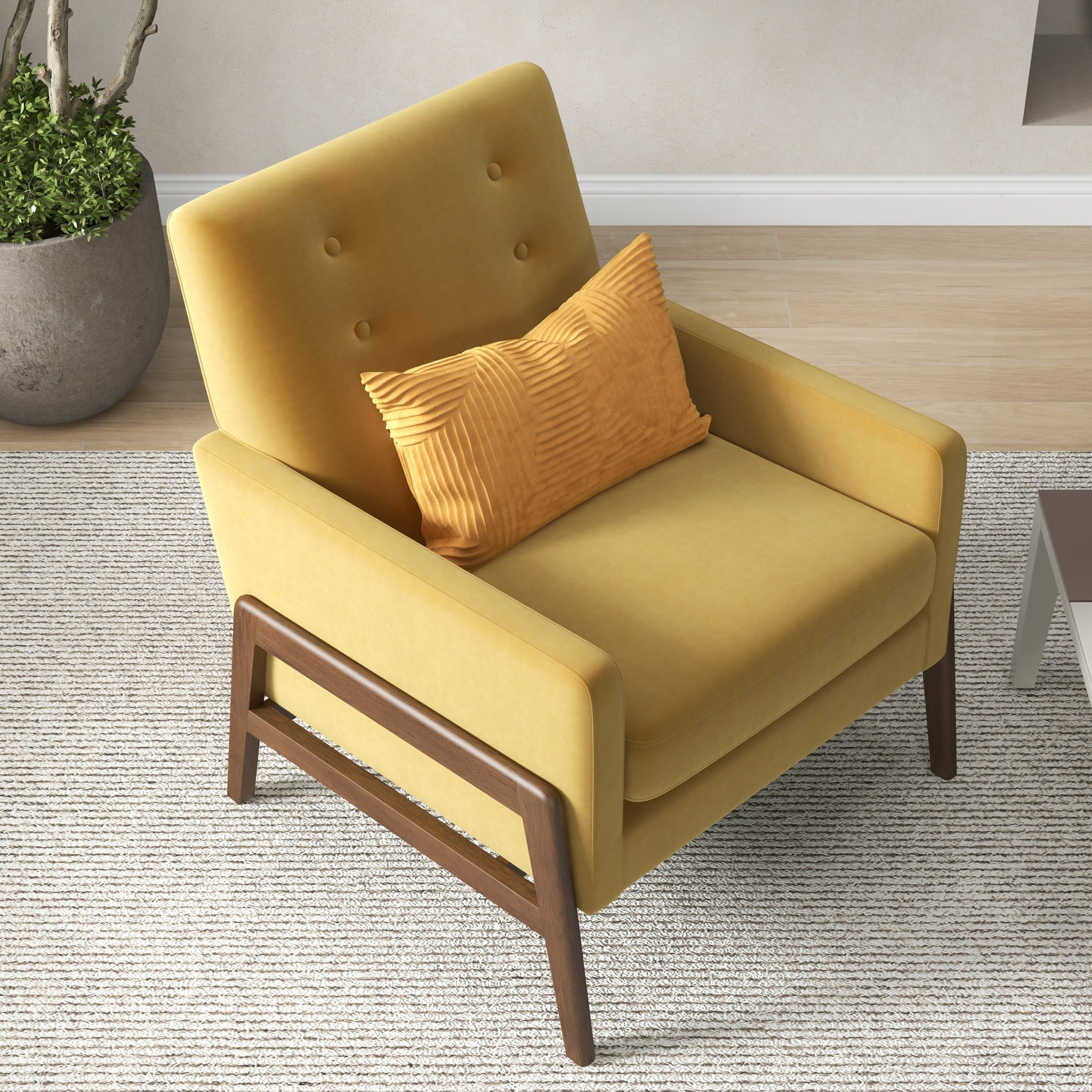 Stella Lounge Chair Gold Velvet