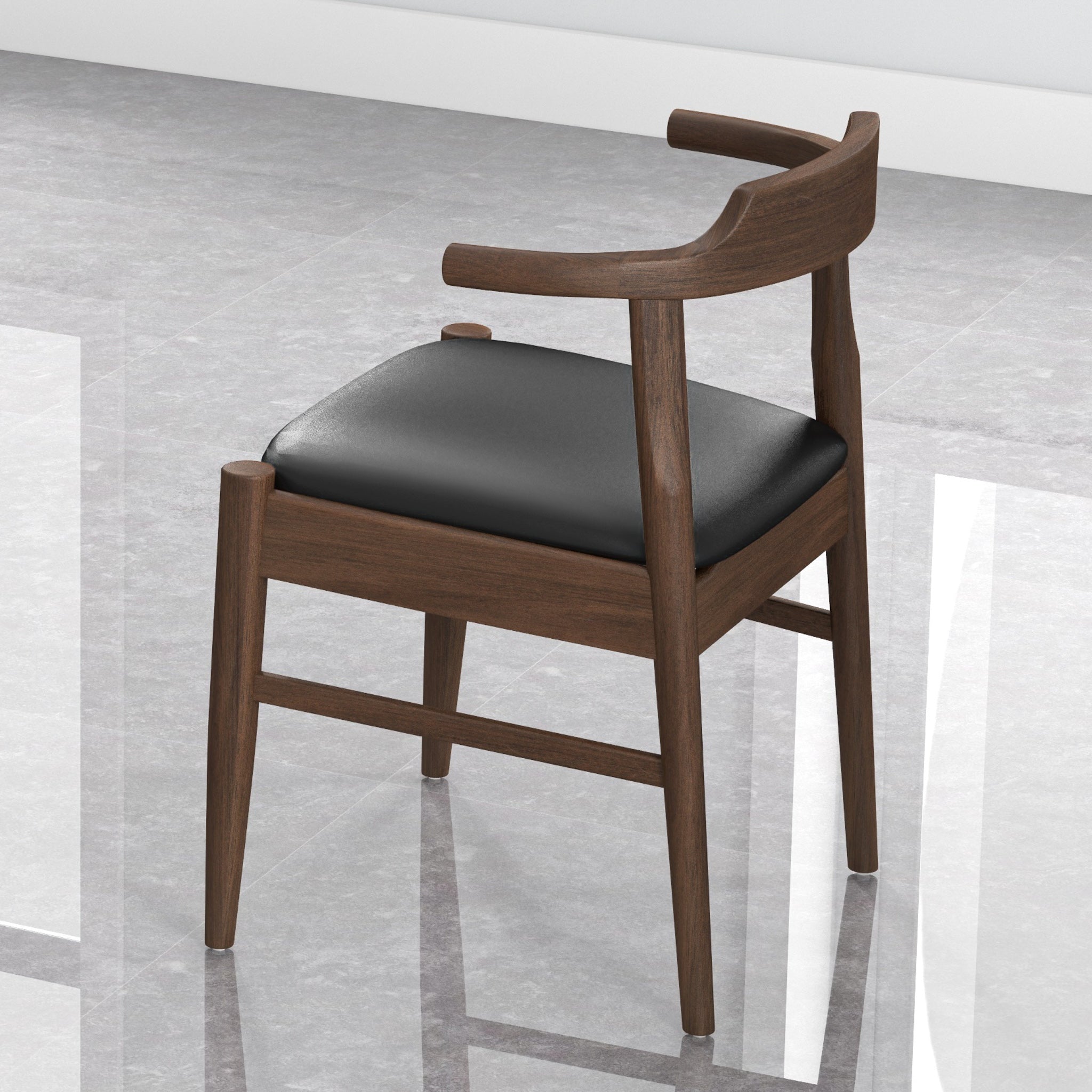 Sterling Dining Chair Black Leather