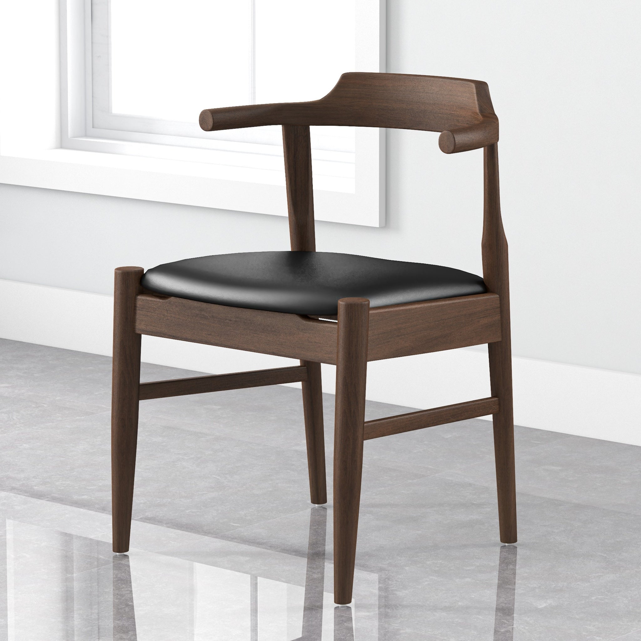 Sterling Dining Chair Black Leather